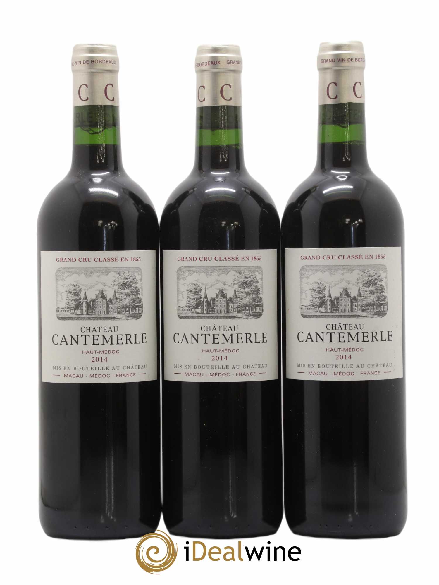 Château Cantemerle 5ème Grand Cru Classé 2014 - Lot of 3 bottles - 0