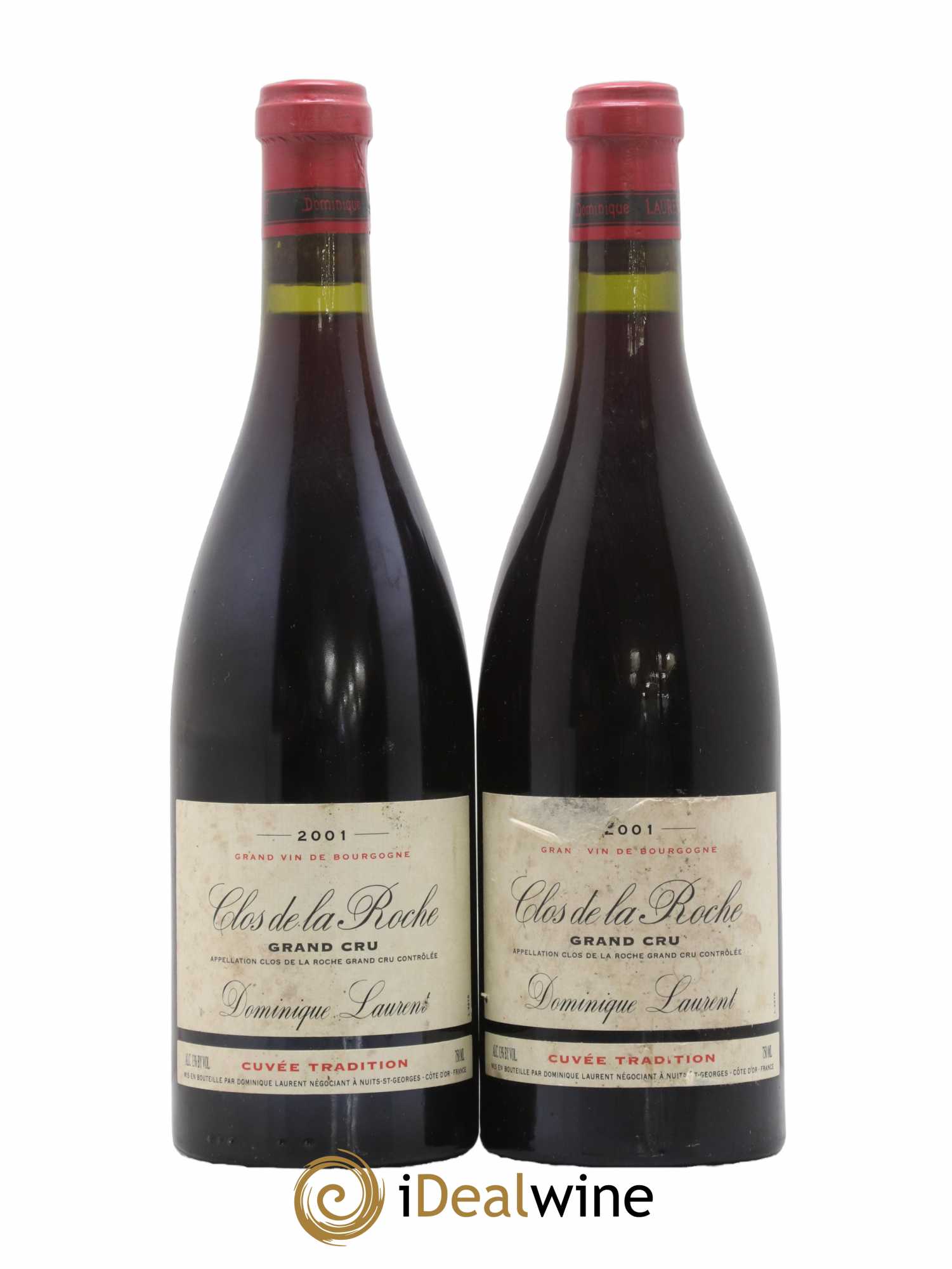 Clos de la Roche Grand Cru Cuvée Tradition Dominique Laurent 2001 - Lot de 2 bouteilles - 0