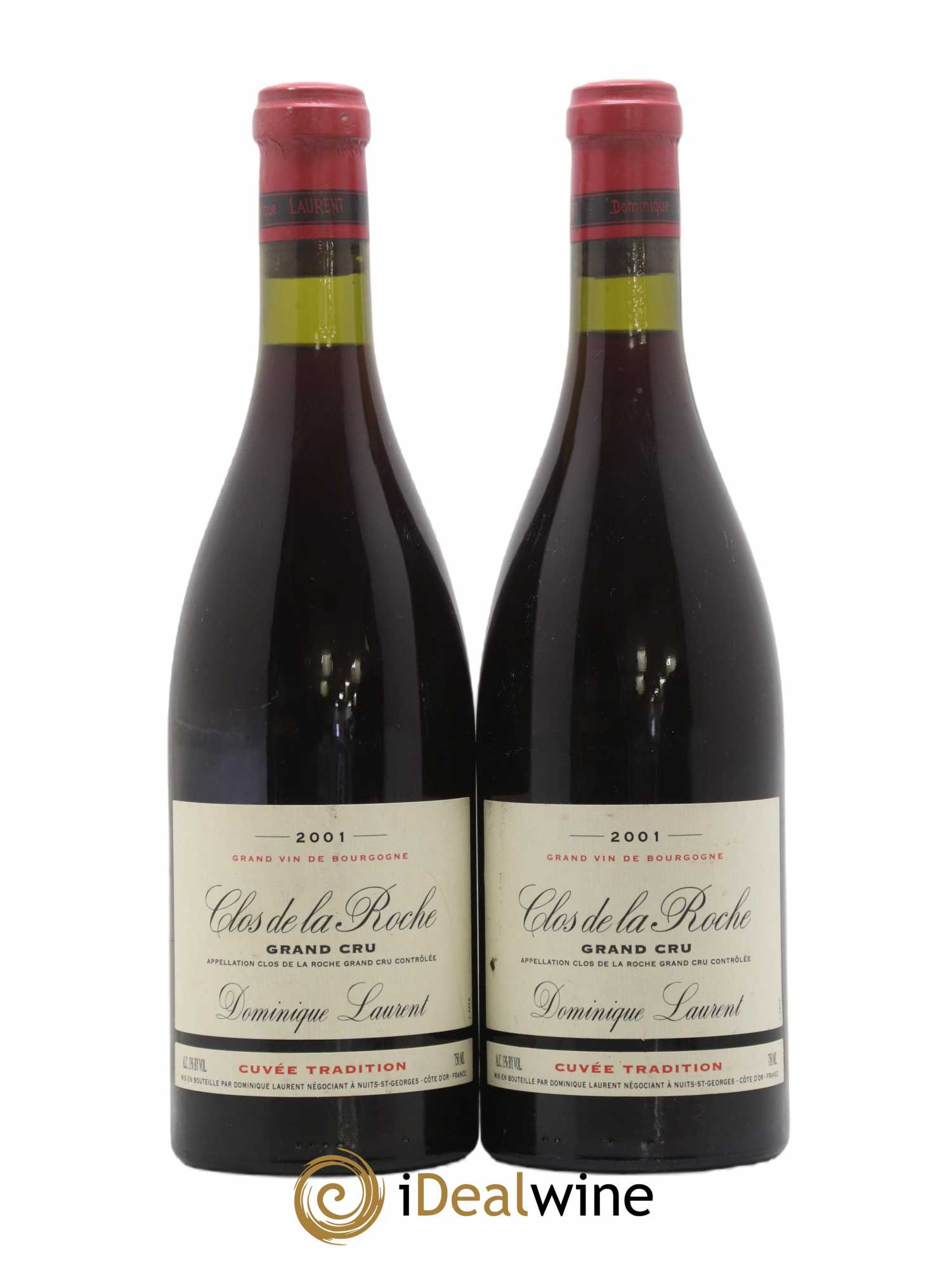 Clos de la Roche Grand Cru Cuvée Tradition Dominique Laurent 2001 - Lot de 2 bouteilles - 0