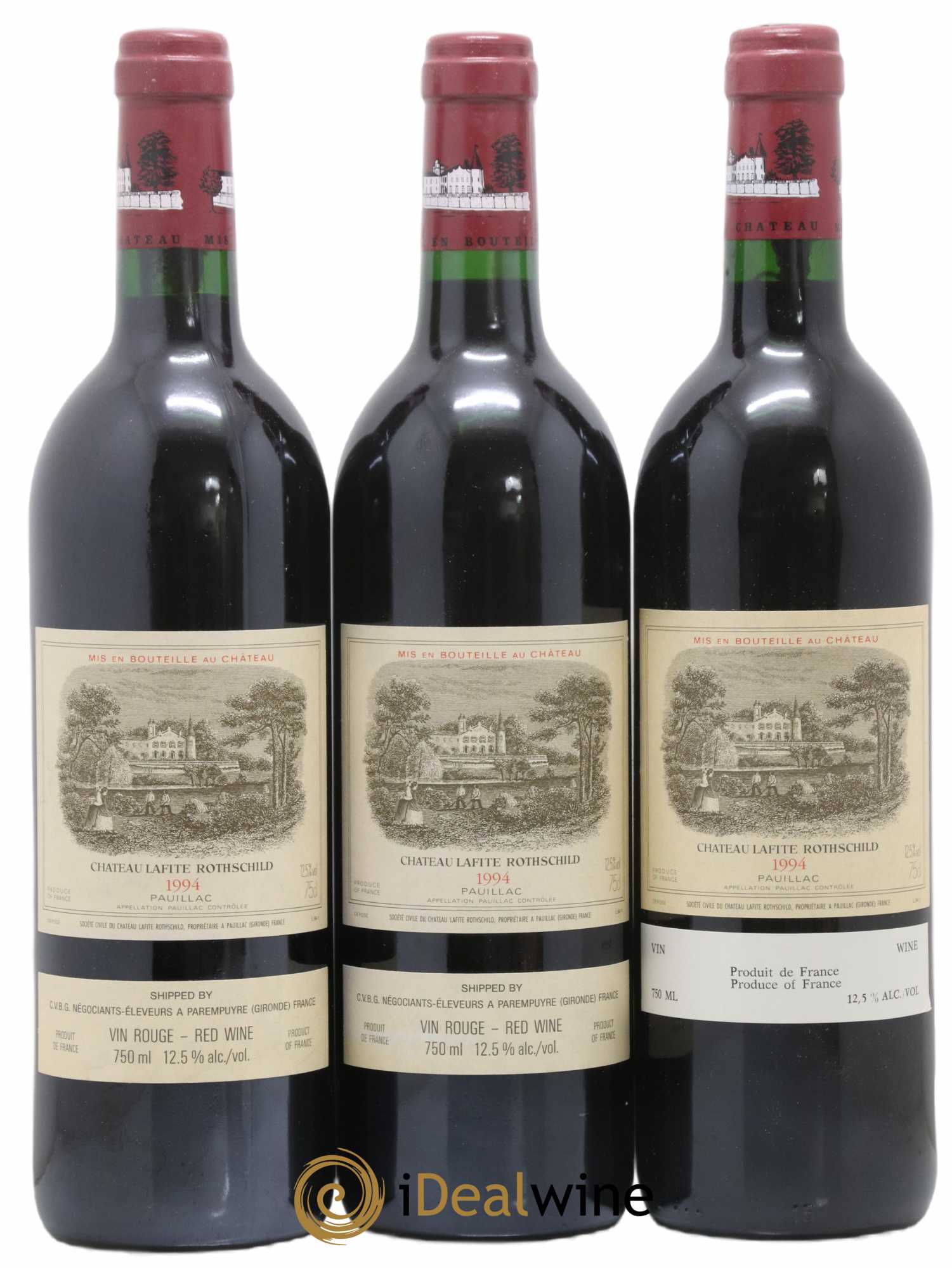 Château Lafite Rothschild 1er Grand Cru Classé 1994 - Lot de 3 bouteilles - 0