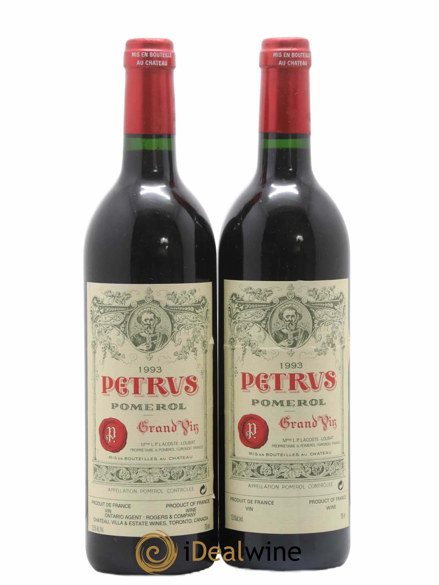 Petrus 1993 - Lot de 2 bouteilles - 0