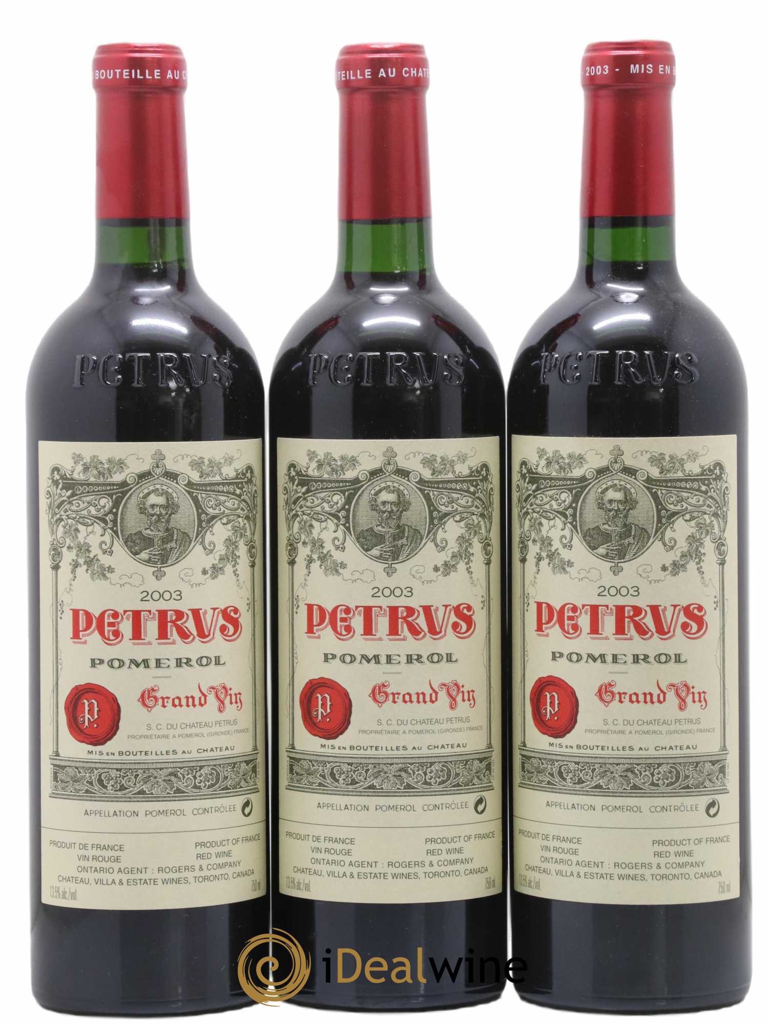 Petrus 2003 - Lot de 3 bouteilles - 0