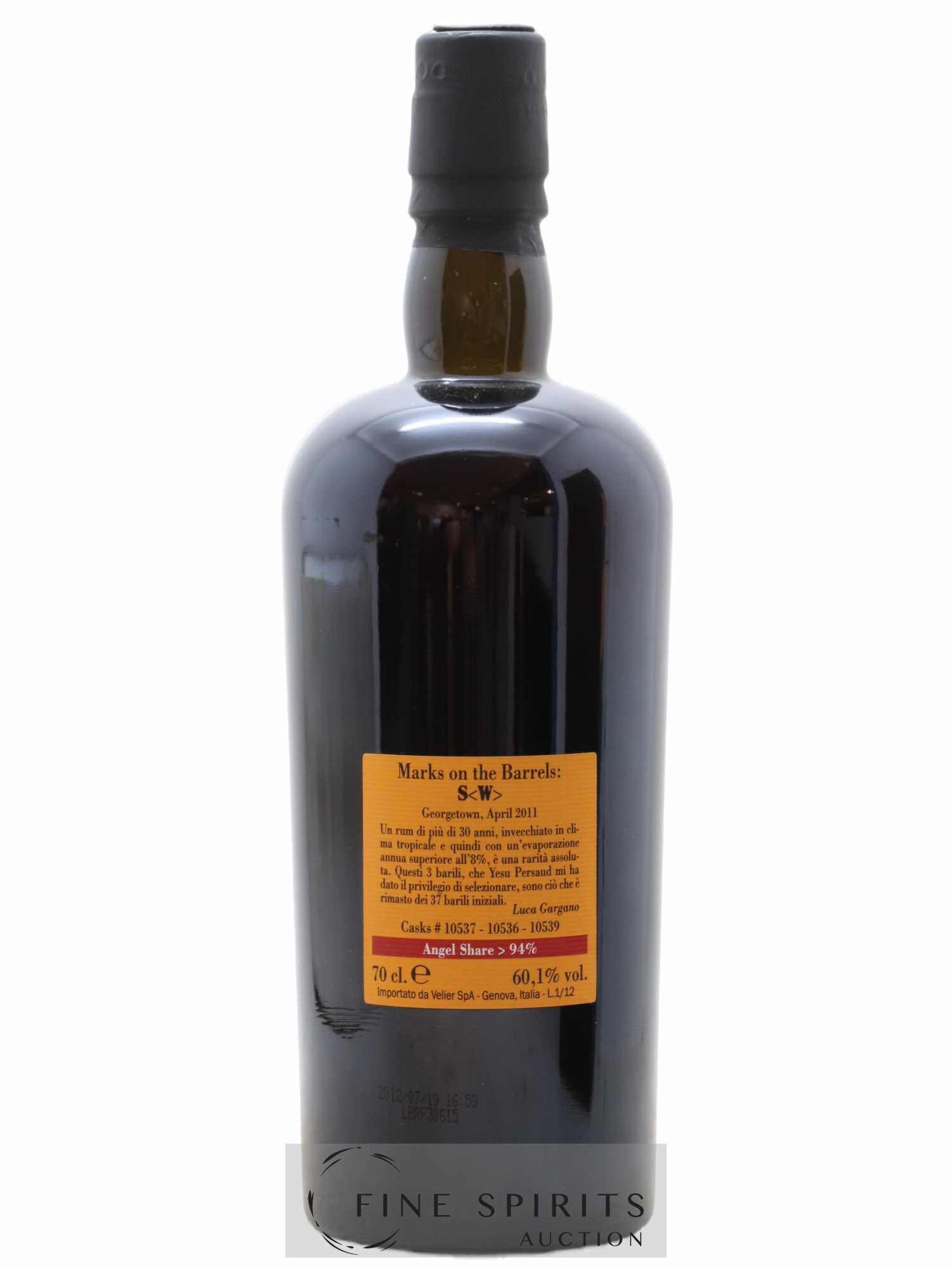 Diamond 31 years 1981 Velier Barrels S W Casks n°10537-36-39 - 810 bottles - bottled in 2012 - Lot de 1 bouteille - 2