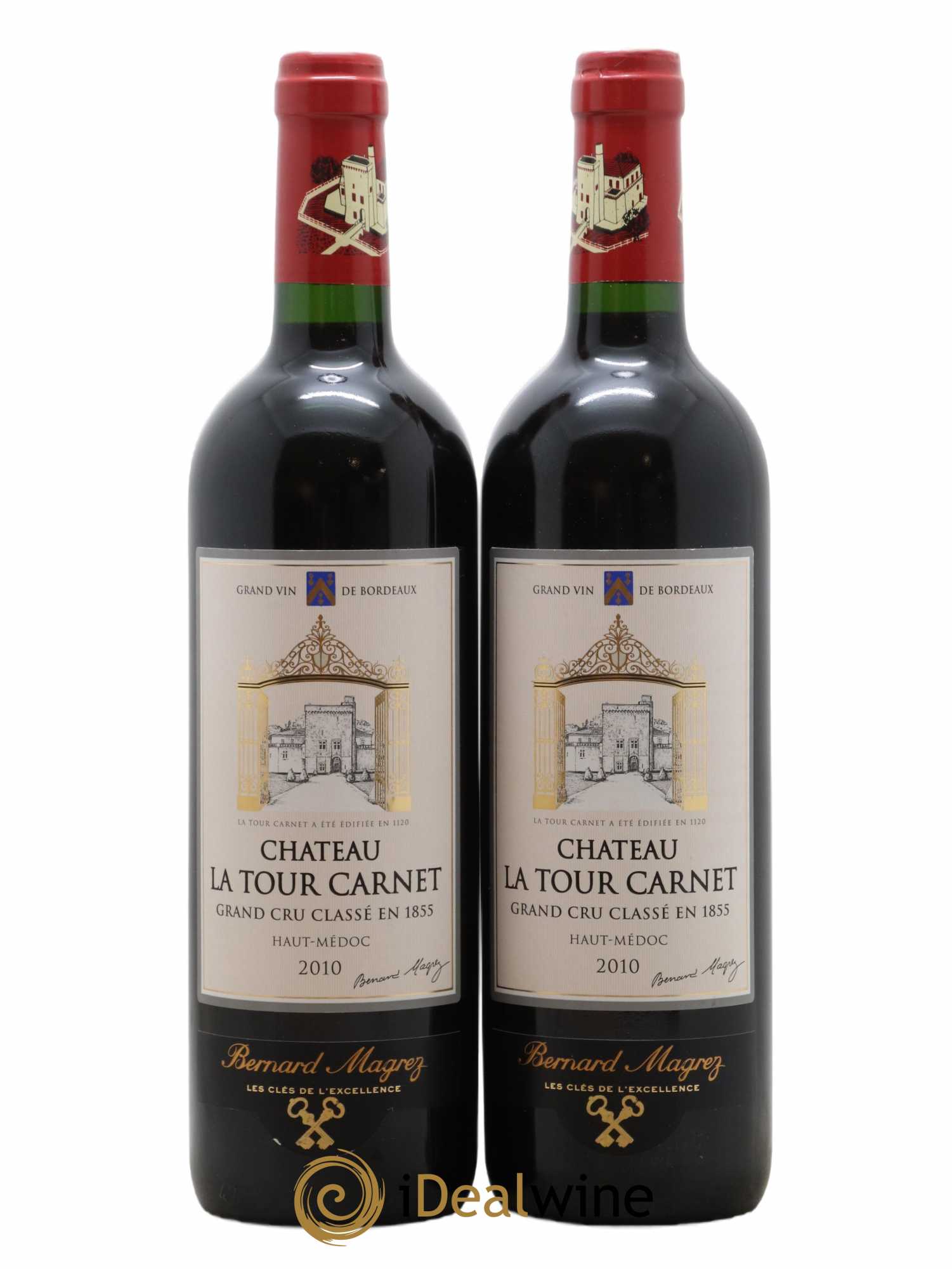 Château la Tour Carnet 4ème Grand Cru Classé 2010 - Lot de 2 bouteilles - 0