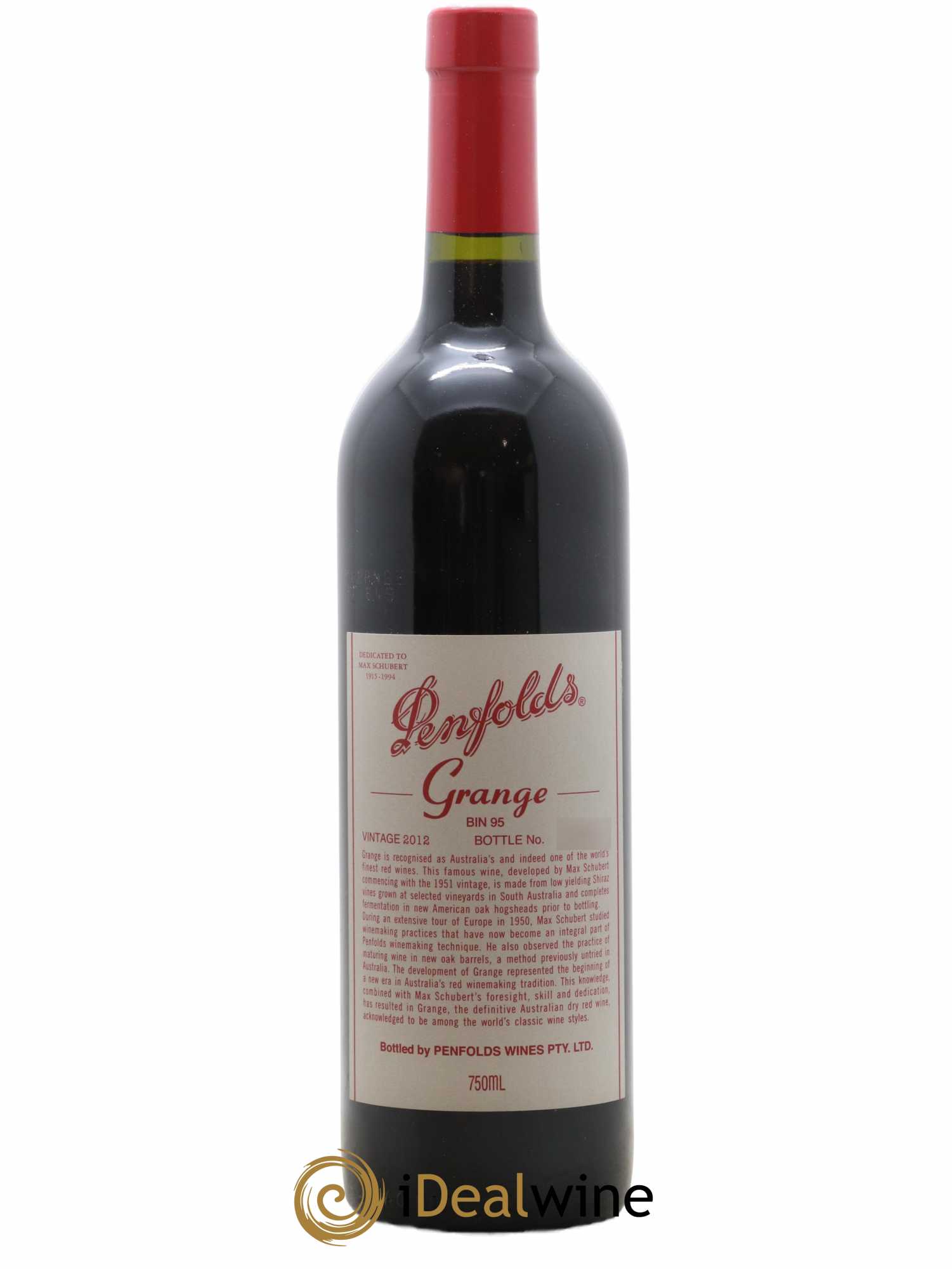South Australia Penfolds Wines Grange 2012 - Lot de 1 bouteille - 0