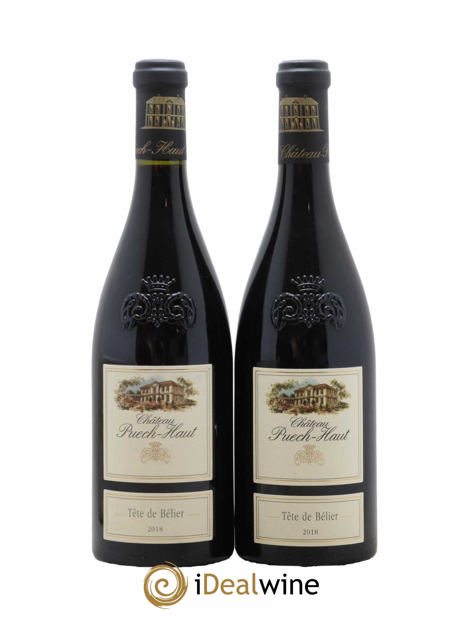 Languedoc Château Puech-Haut Tête de Bélier Gérard Bru 2018 - Lot de 2 bouteilles - 0