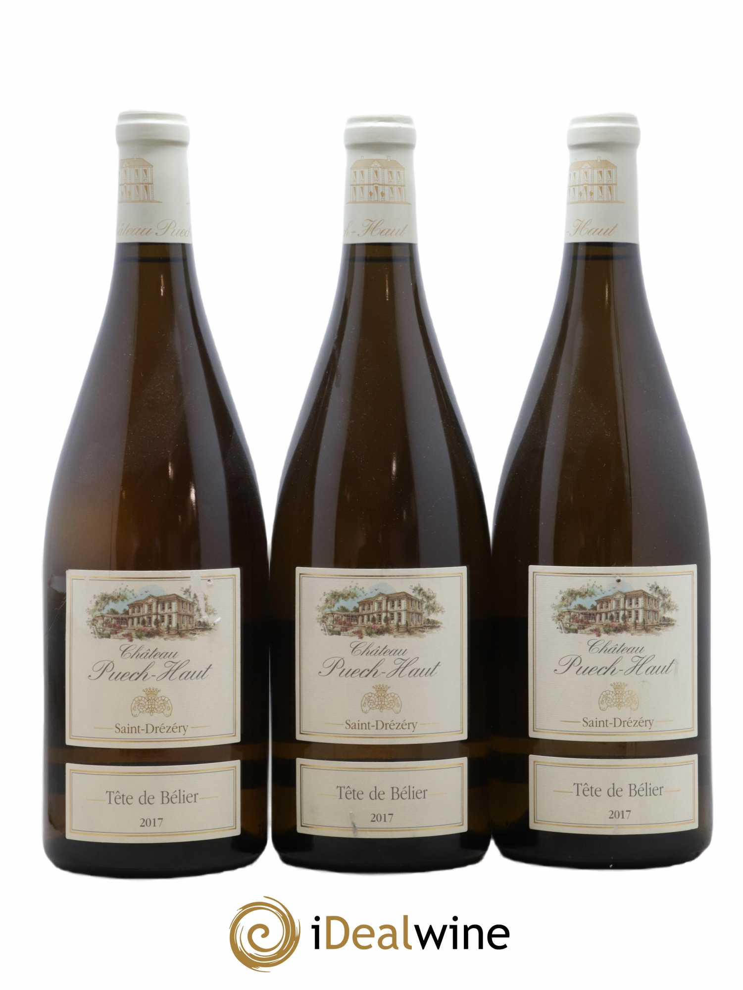 Languedoc Saint-Drézéry Château Puech-Haut Tête De Bélier Gérard Bru 2017 - Lot de 3 magnums - 0