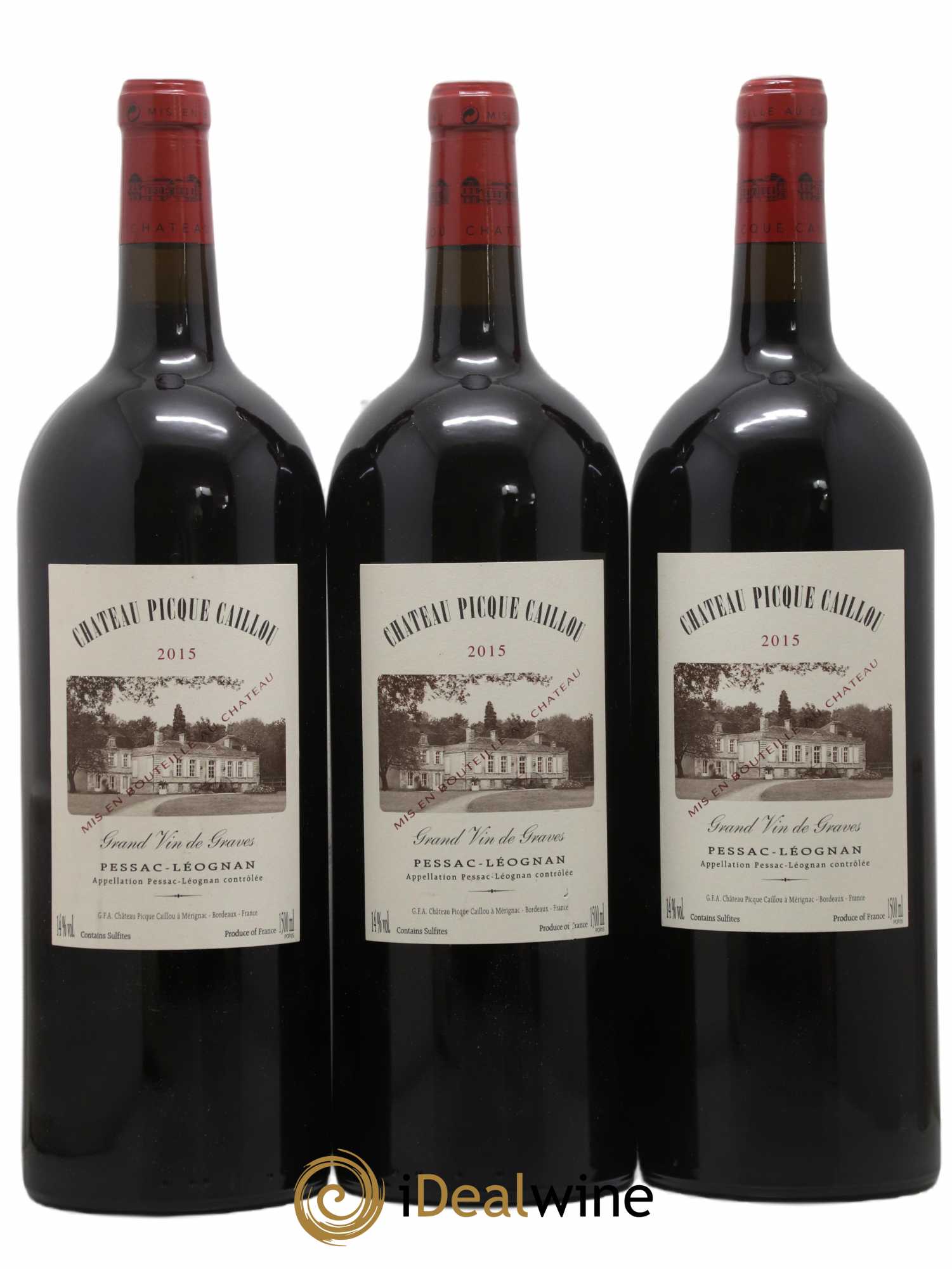Château Picque Caillou 2015 - Lot de 3 magnums - 0