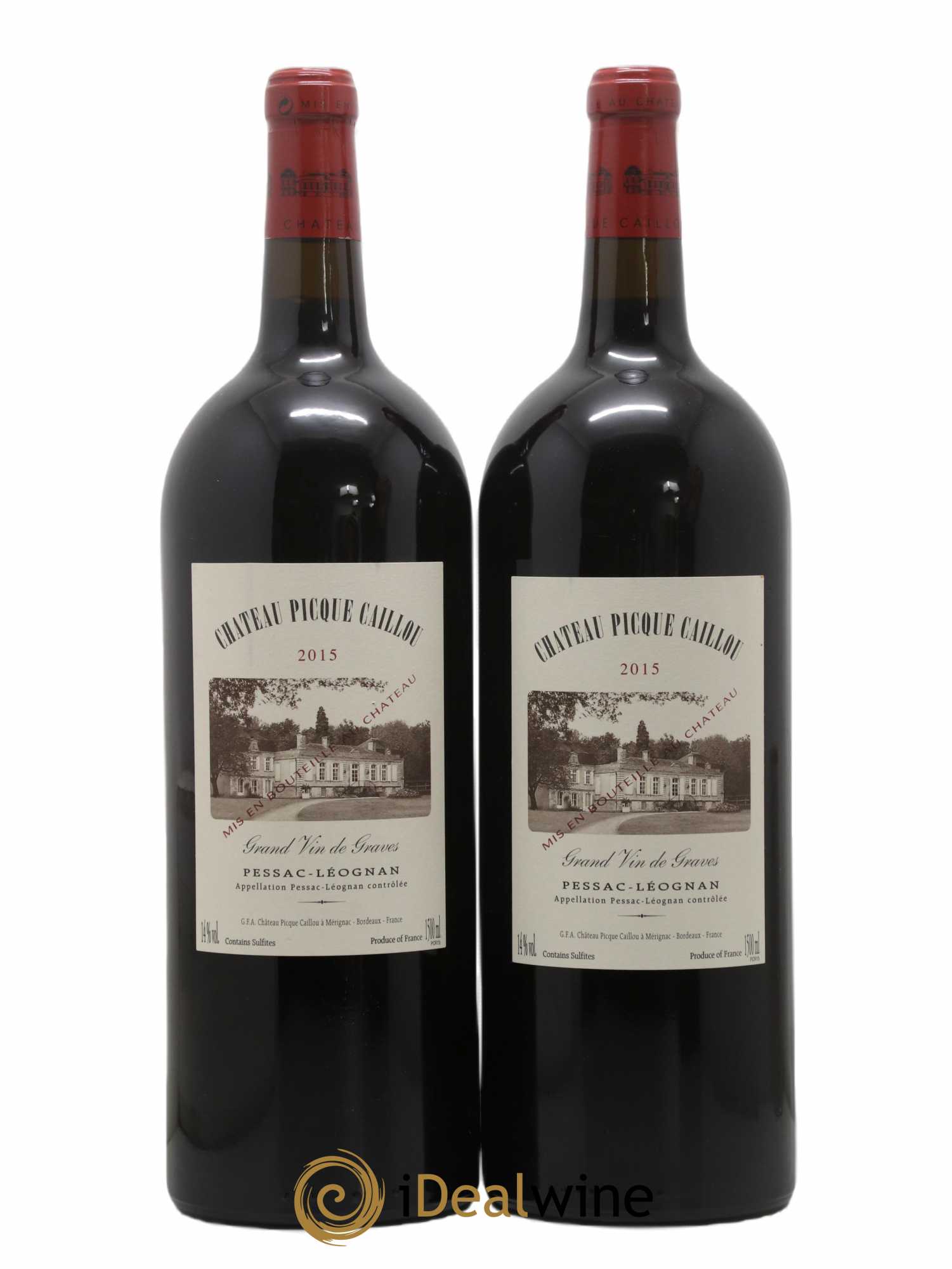 Château Picque Caillou 2015 - Lot de 2 magnums - 0