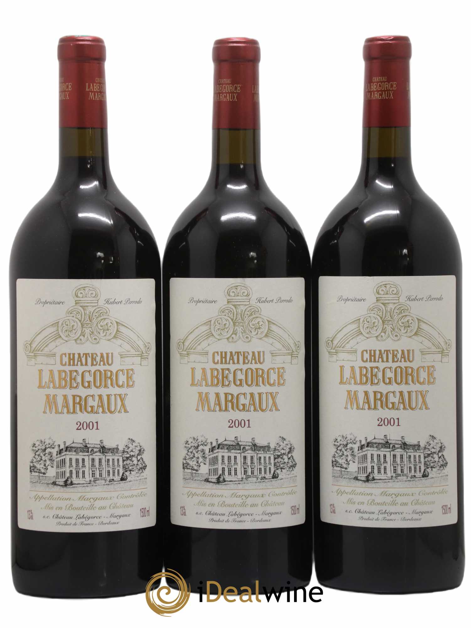 Château Labegorce Cru Bourgeois 2001 - Lot de 3 magnums - 0