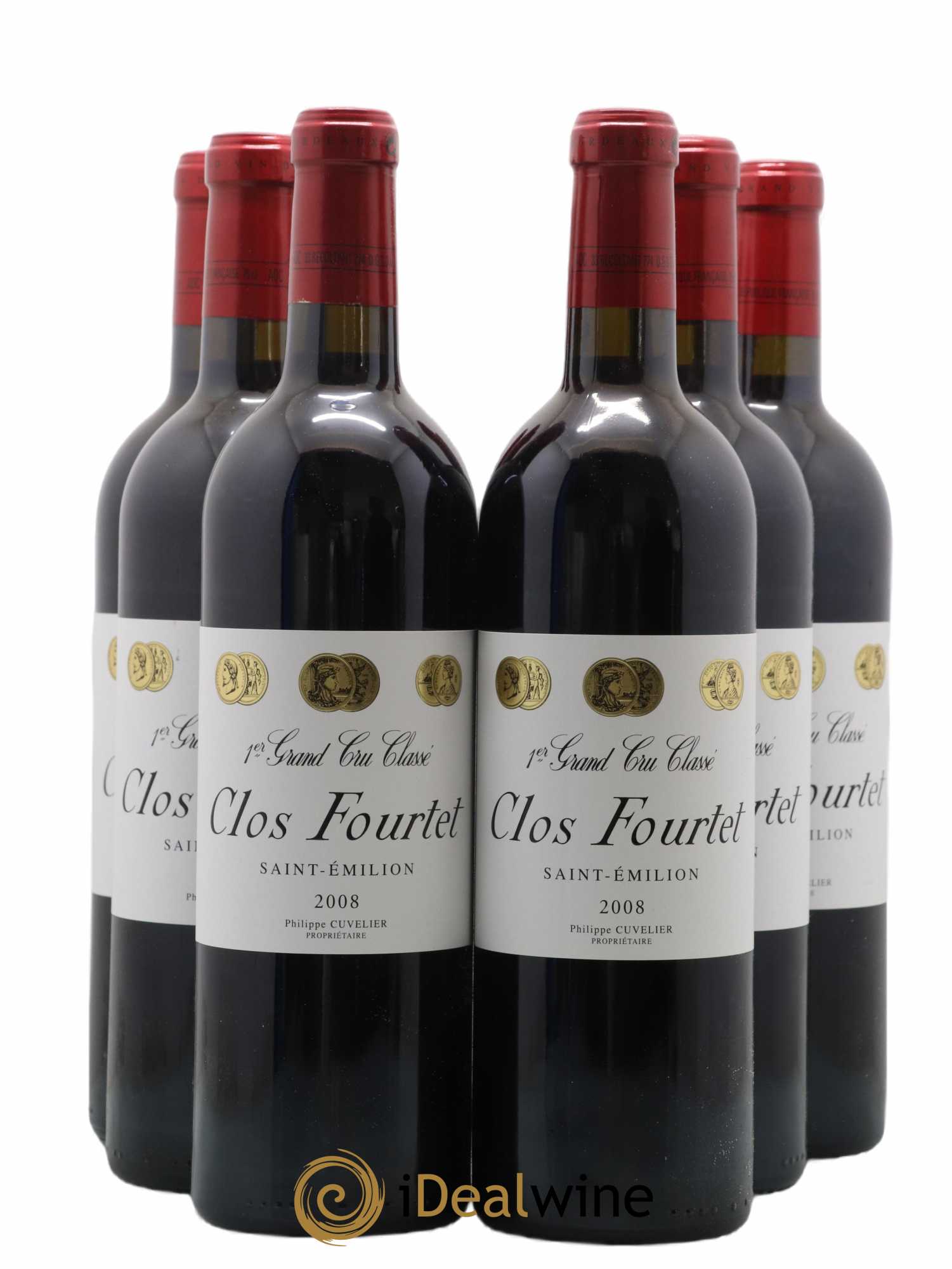 Clos Fourtet 1er Grand Cru Classé B 2008 - Lot de 6 bouteilles - 0