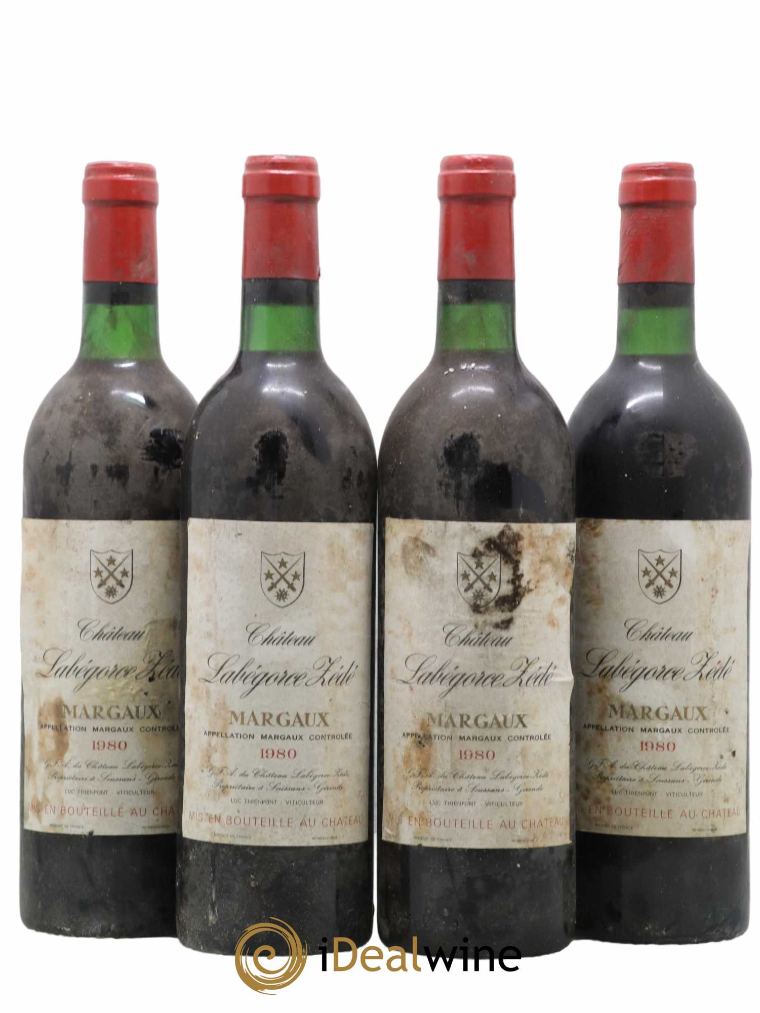 Château Labegorce Zédé Cru Bourgeois 1980 - Lot de 4 bouteilles - 0