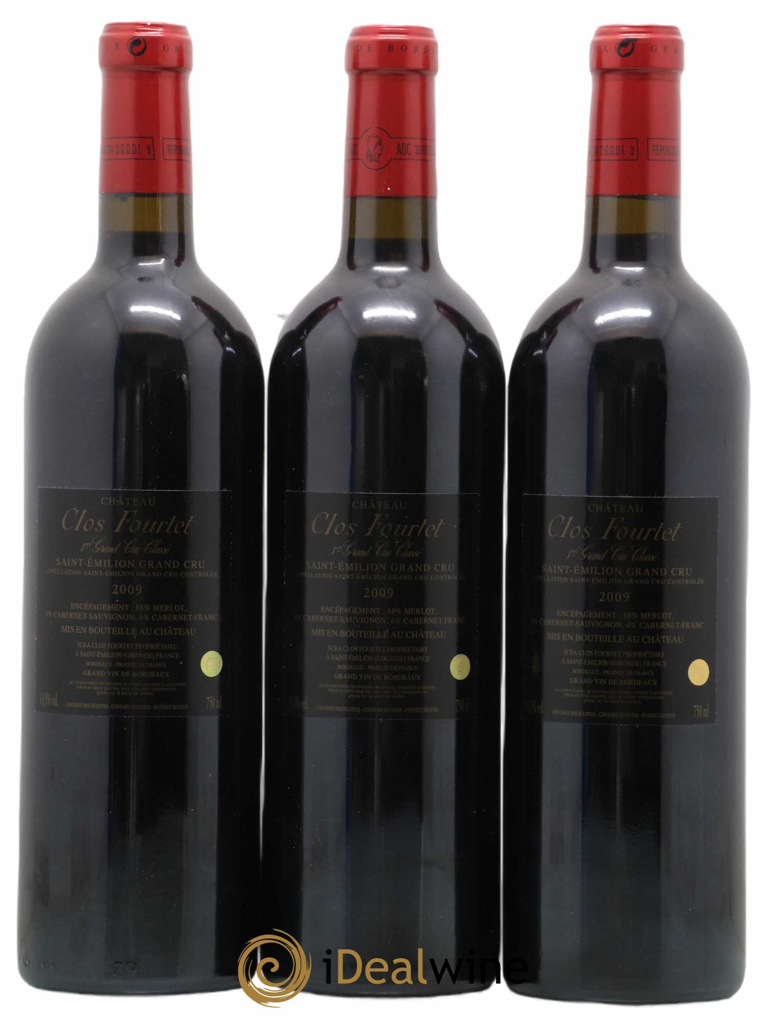 Clos Fourtet 1er Grand Cru Classé B 2009 - Lot de 6 bouteilles - 4