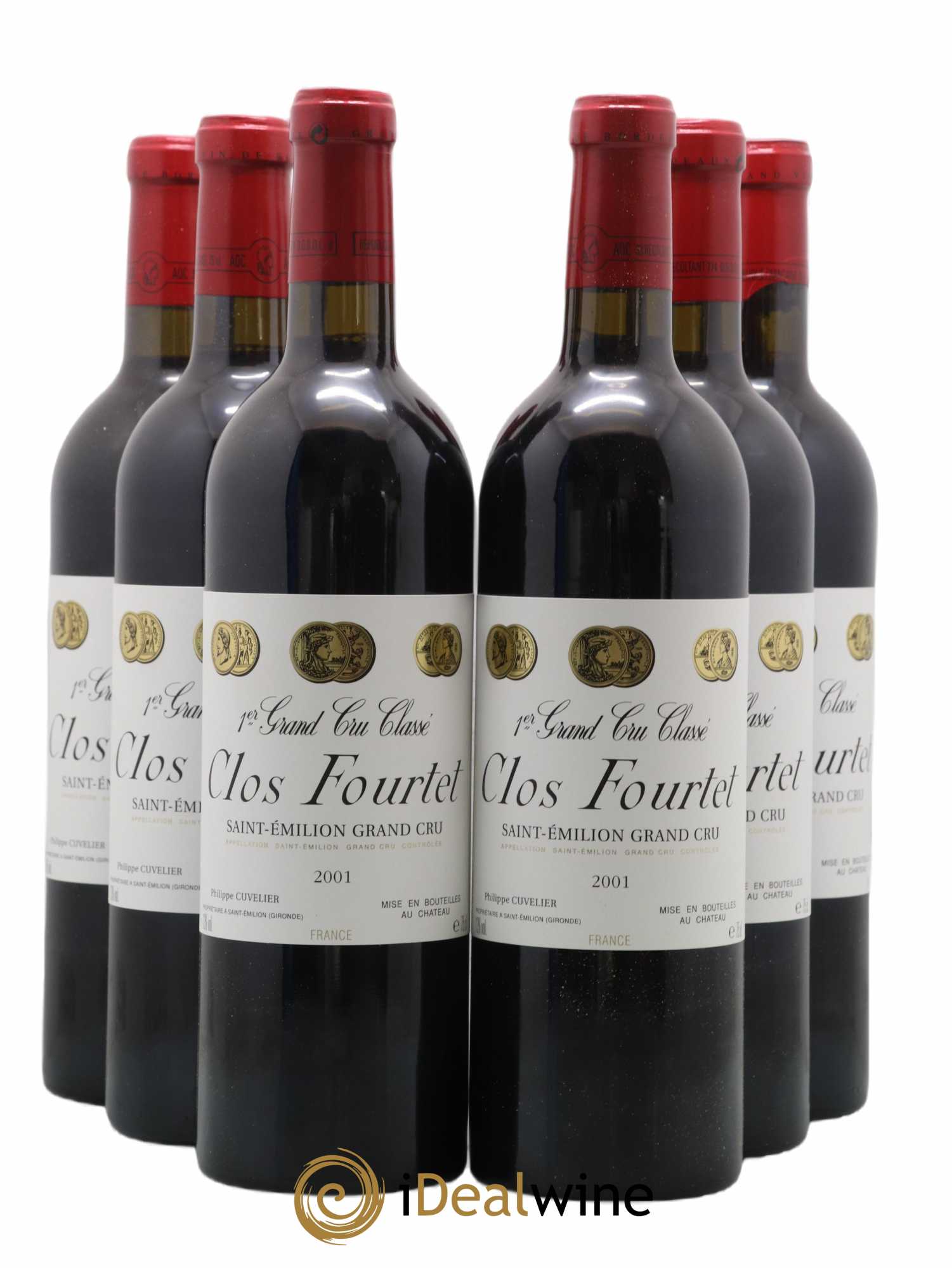 Clos Fourtet 1er Grand Cru Classé B 2001 - Lot de 6 bouteilles - 0
