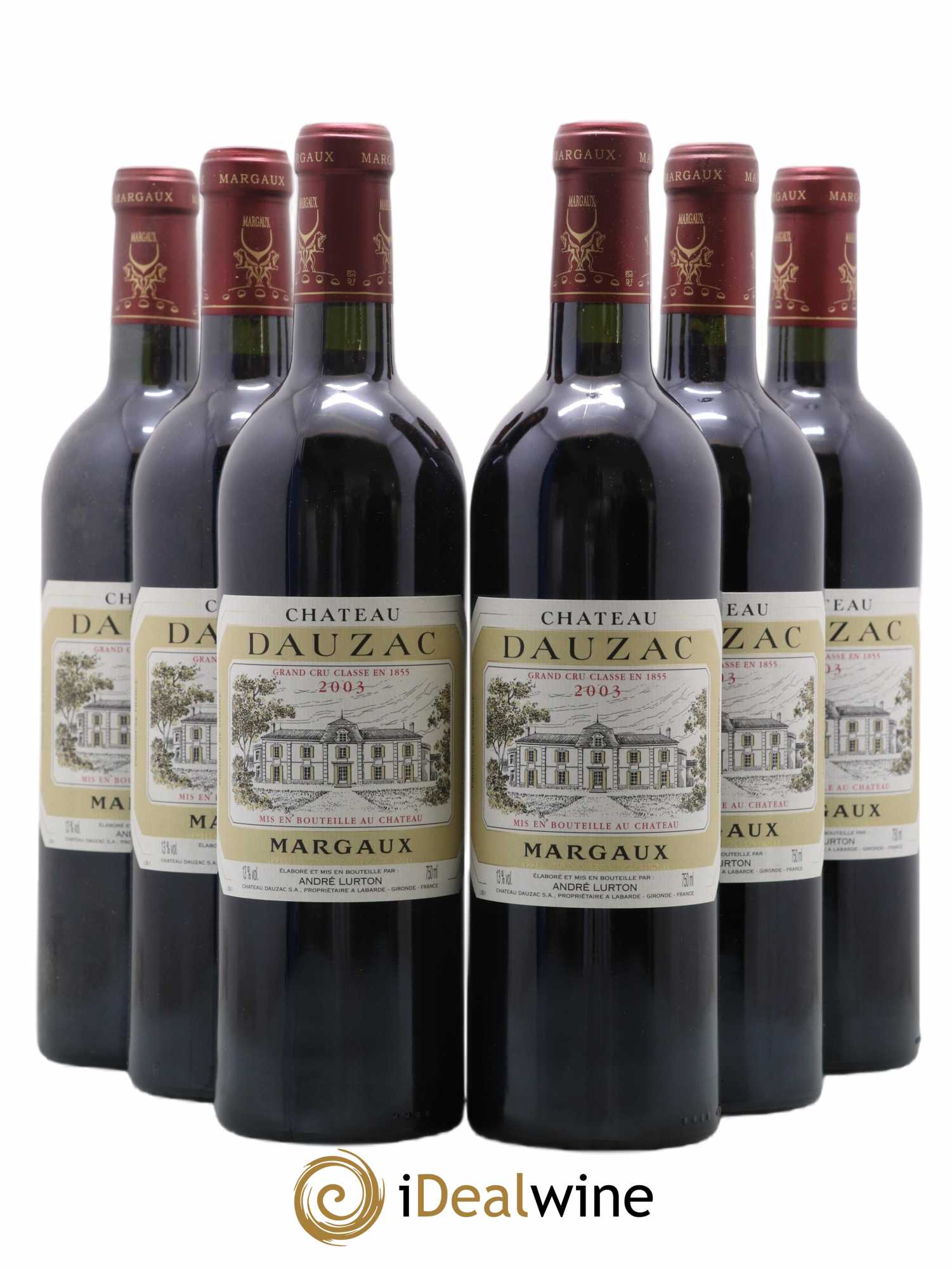 Château Dauzac 5ème Grand Cru Classé 2003 - Lot de 6 bouteilles - 0
