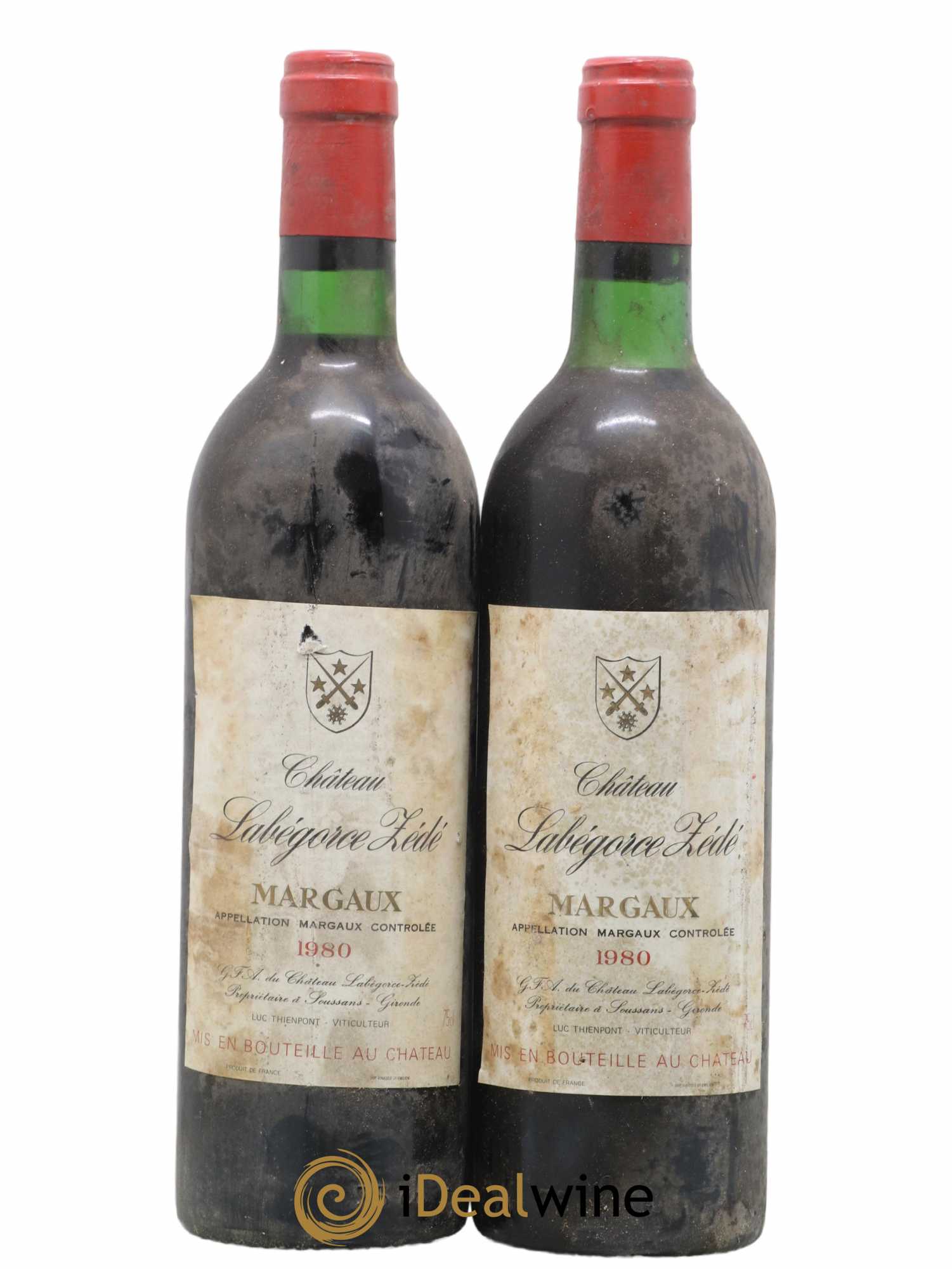 Château Labegorce Zédé Cru Bourgeois 1980 - Lot de 2 bouteilles - 0
