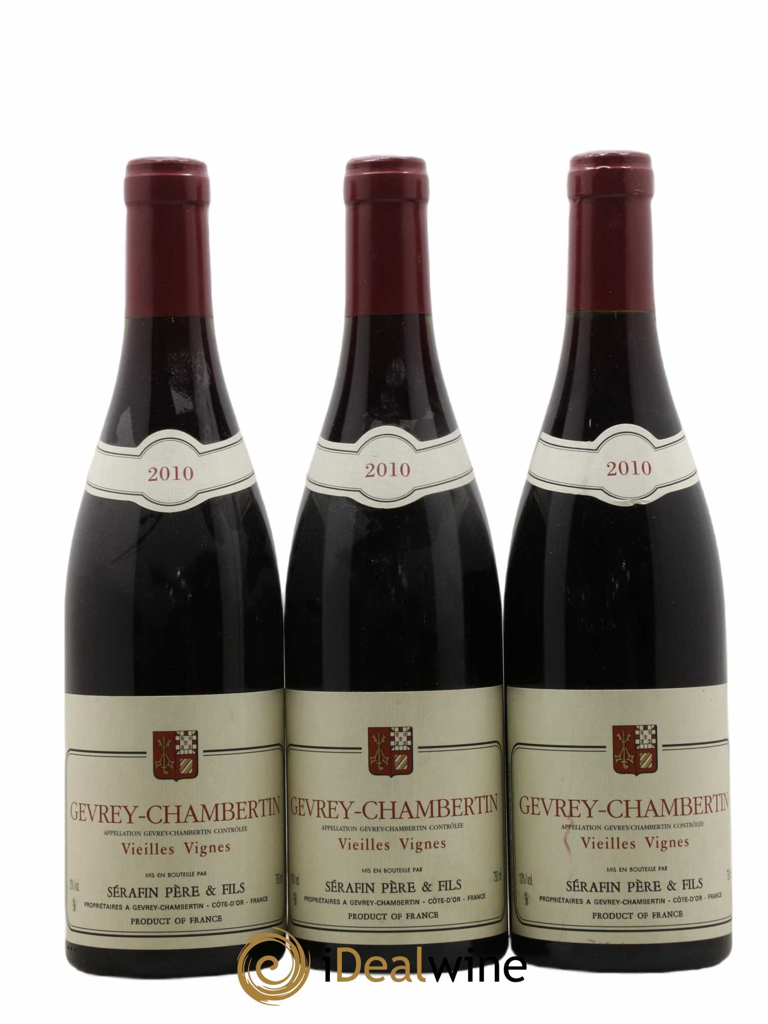 Gevrey-Chambertin Vieilles Vignes Christian Sérafin Père et Fils 2010 - Lot de 3 bouteilles - 0