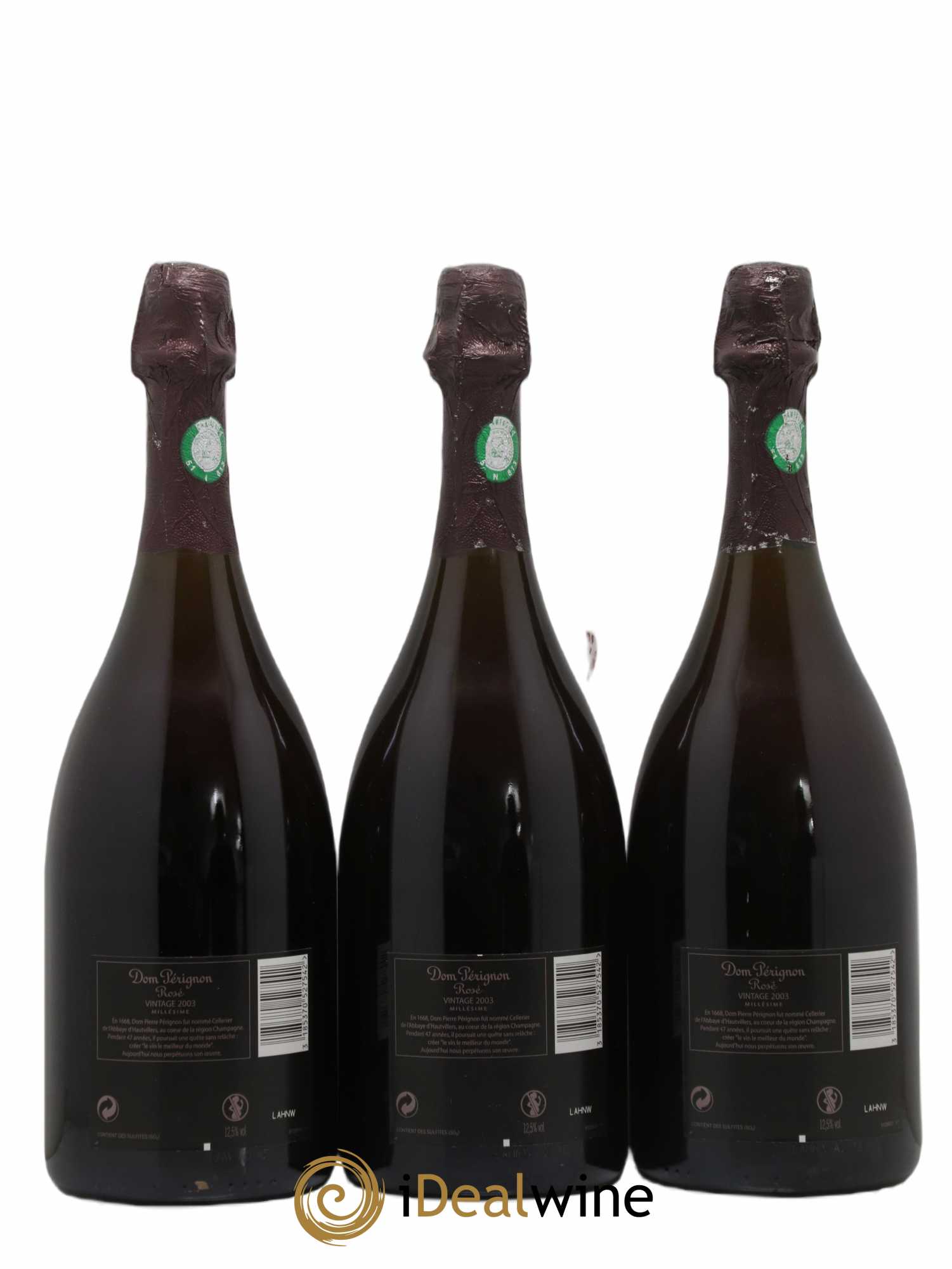 Brut Dom Pérignon 2003 - Lot de 3 bouteilles - 1