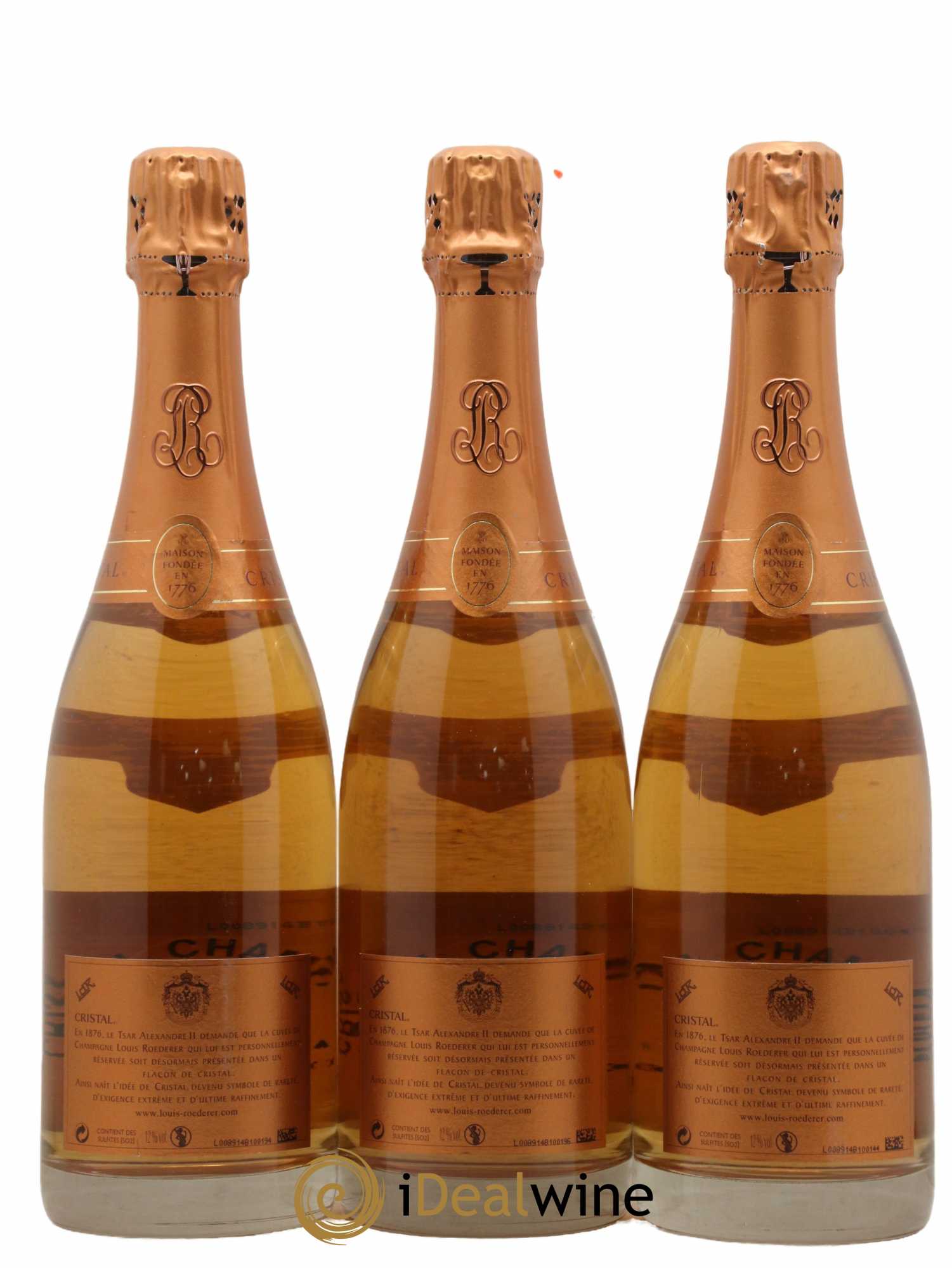 Cristal Louis Roederer 2004 - Lotto di 3 bottiglie - 1