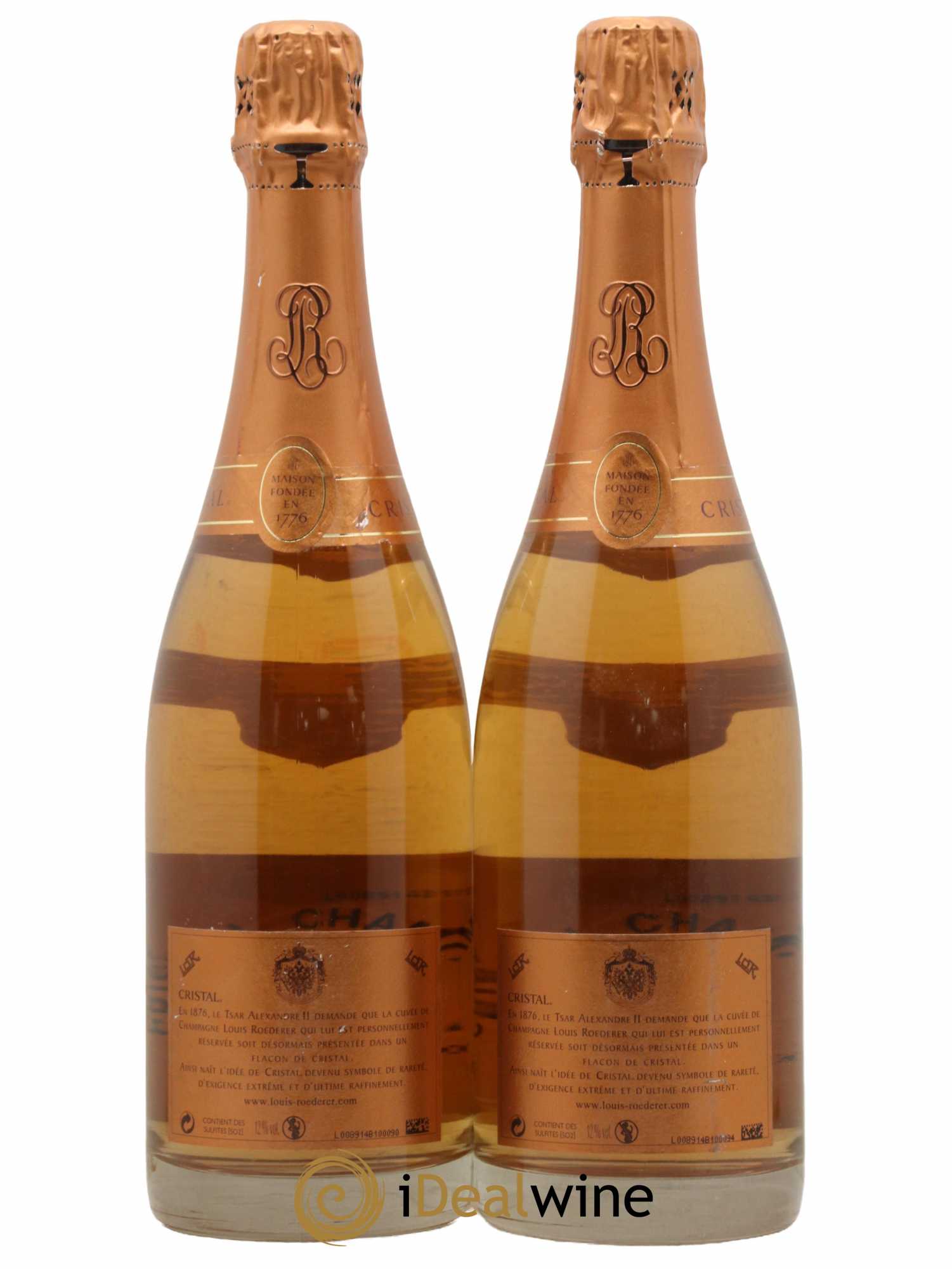 Cristal Louis Roederer 2004 - Lot de 2 bouteilles - 1