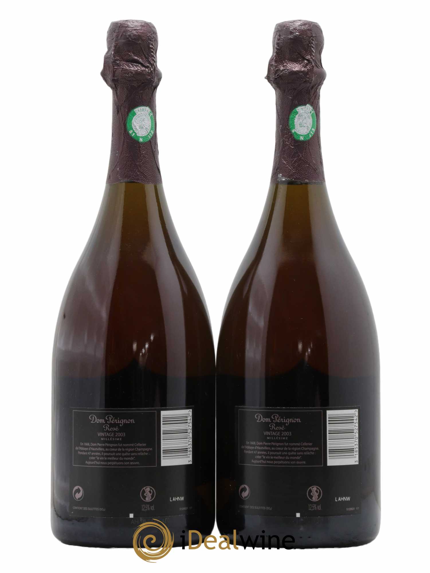 Brut Dom Pérignon 2003 - Lot de 2 bouteilles - 1