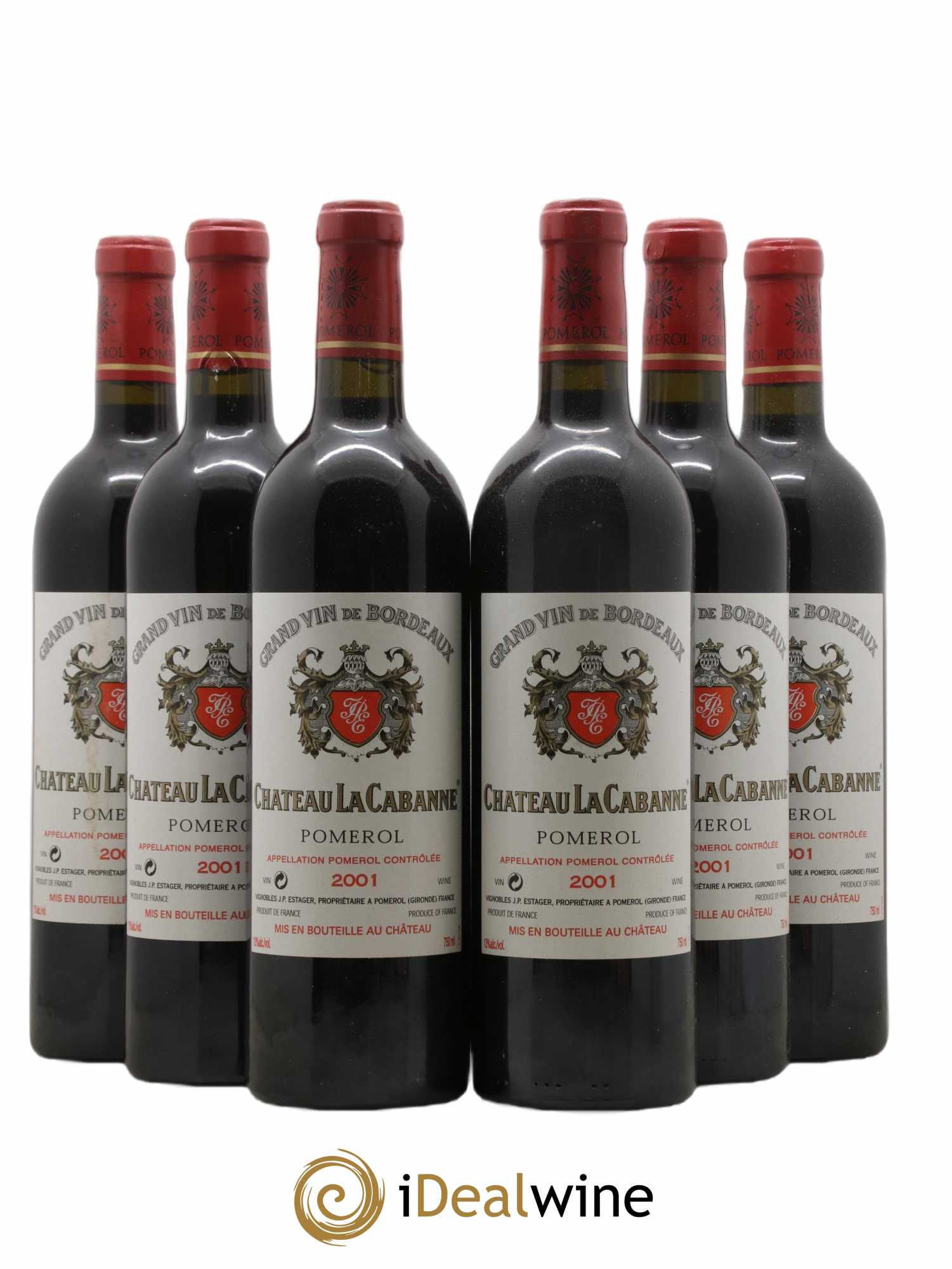 Château la Cabanne 2001 - Lot de 6 bouteilles - 0