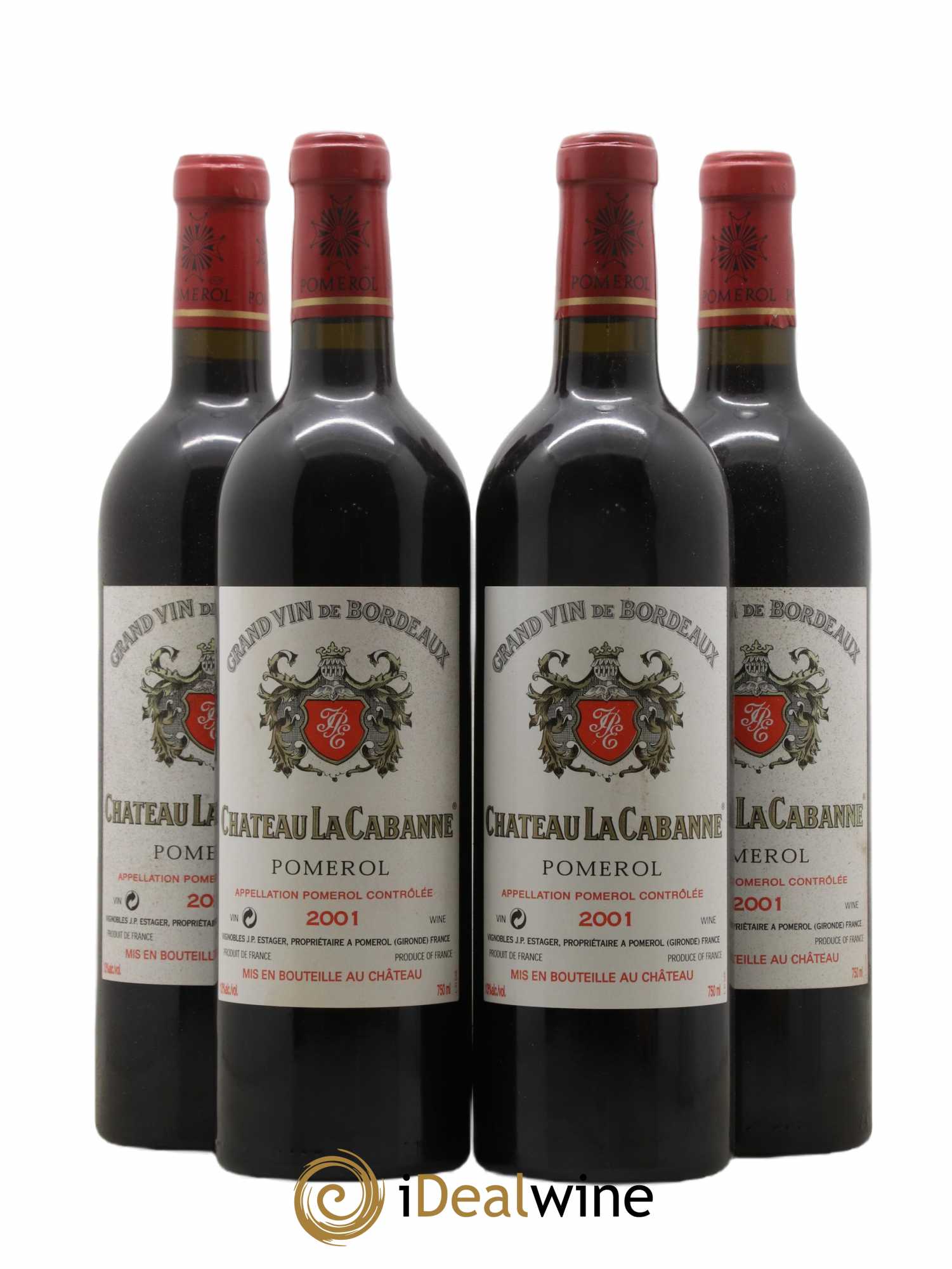 Château la Cabanne 2001 - Lot de 4 bouteilles - 0
