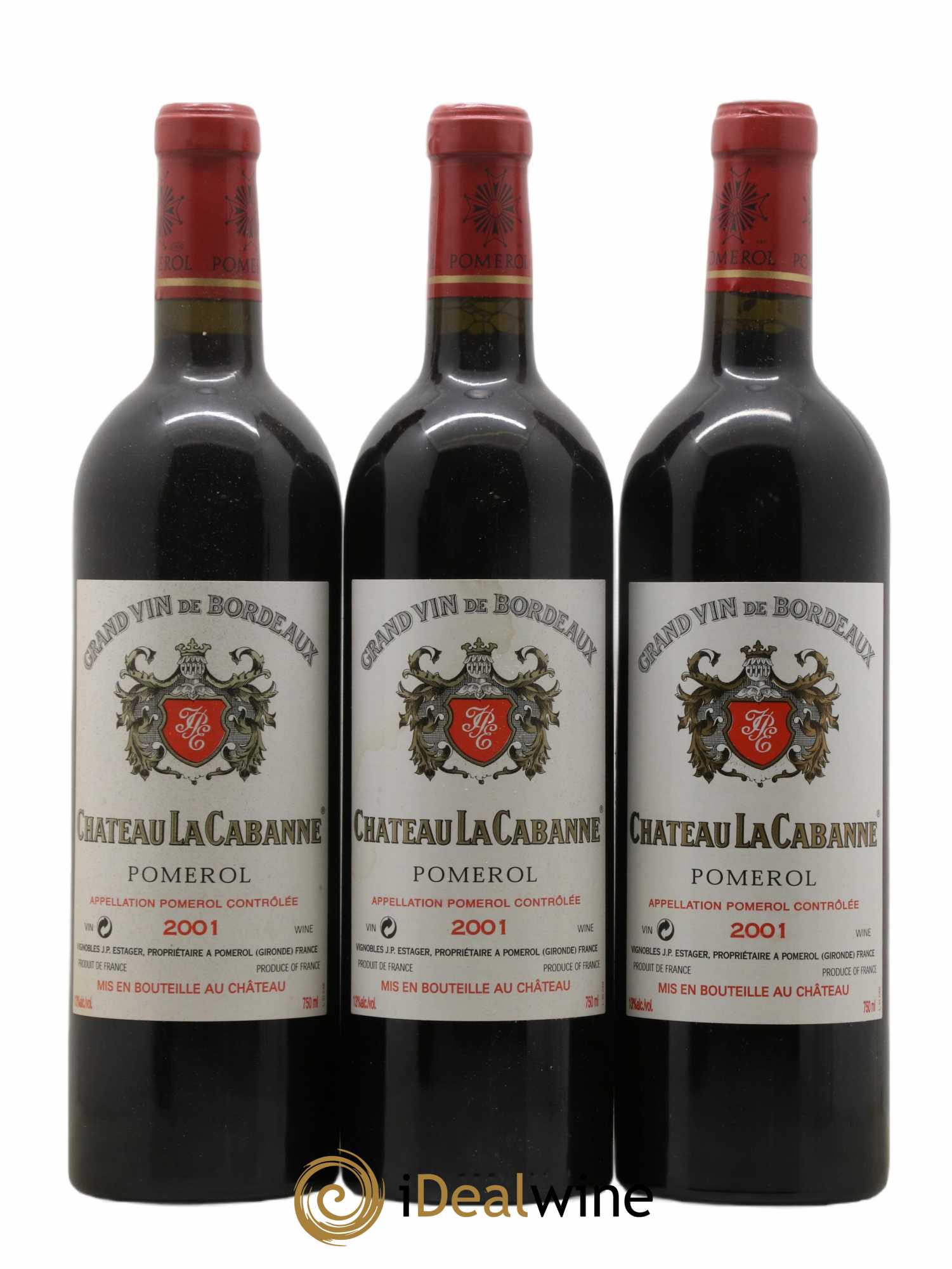 Château la Cabanne 2001 - Lot de 3 bouteilles - 0