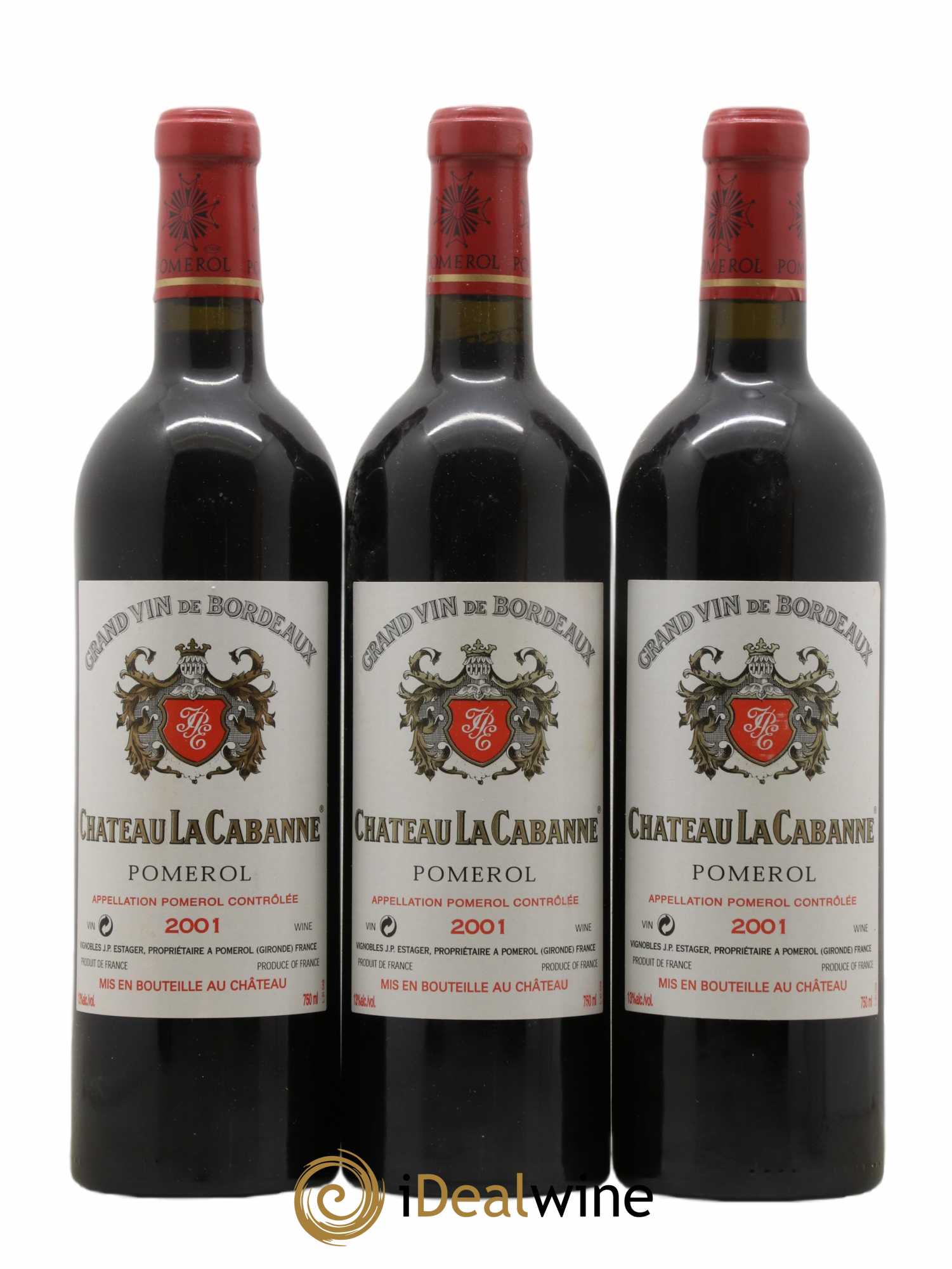 Château la Cabanne 2001 - Lot de 3 bouteilles - 0