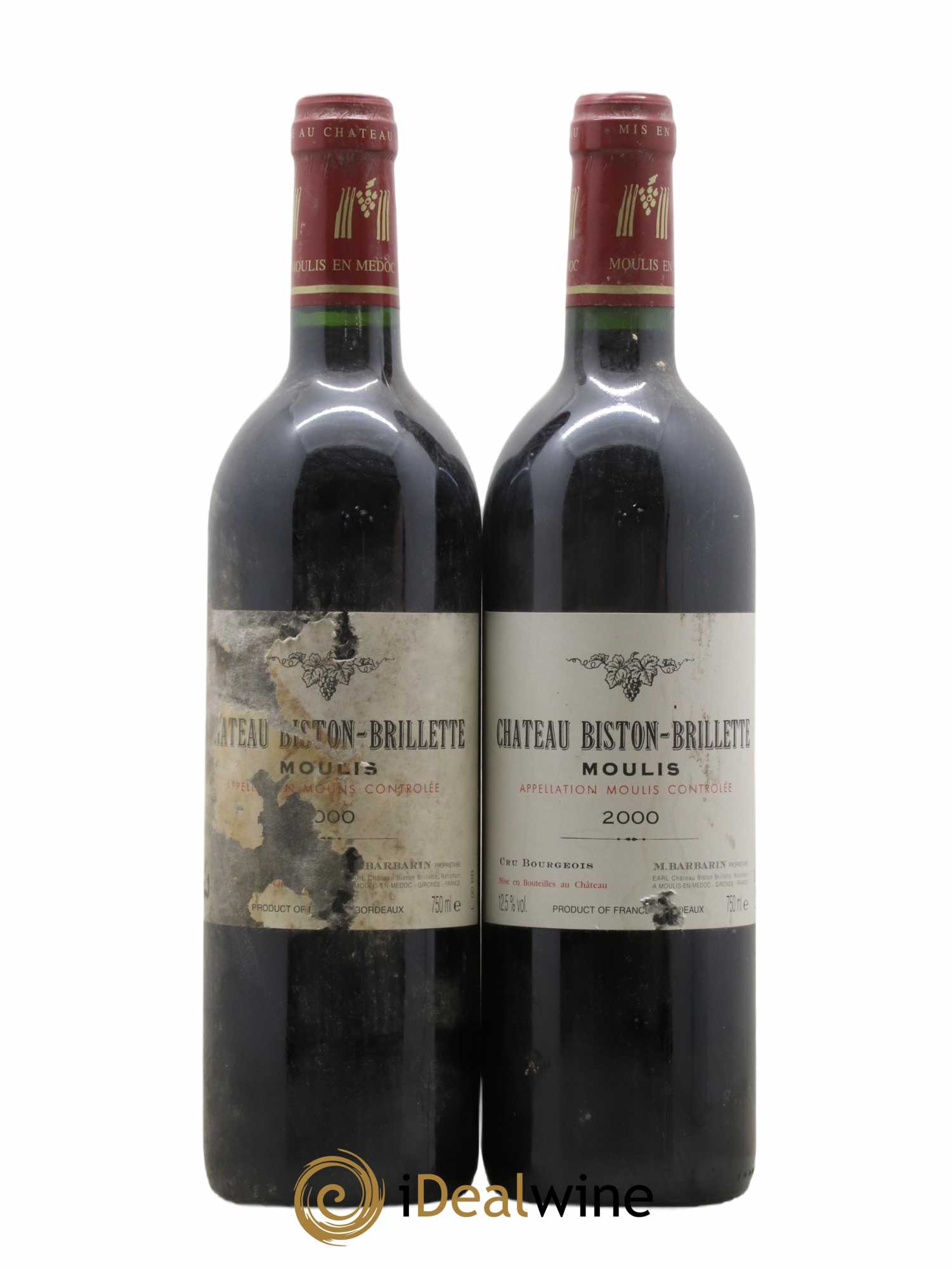 Château Biston Brillette 2000 - Lot de 2 bouteilles - 0