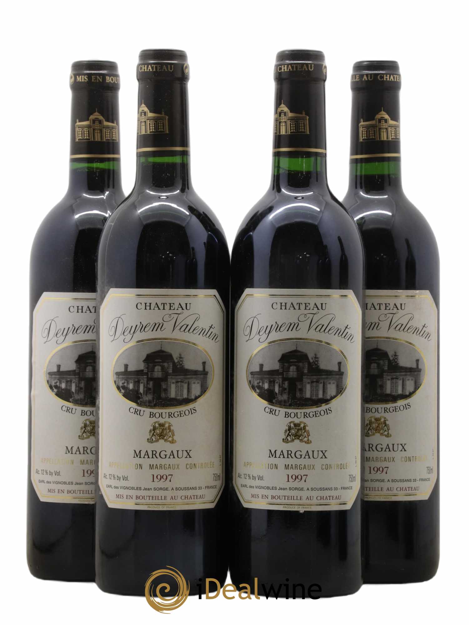 Château Deyrem Valentin Cru Bourgeois 1997 - Lot de 4 bouteilles - 0