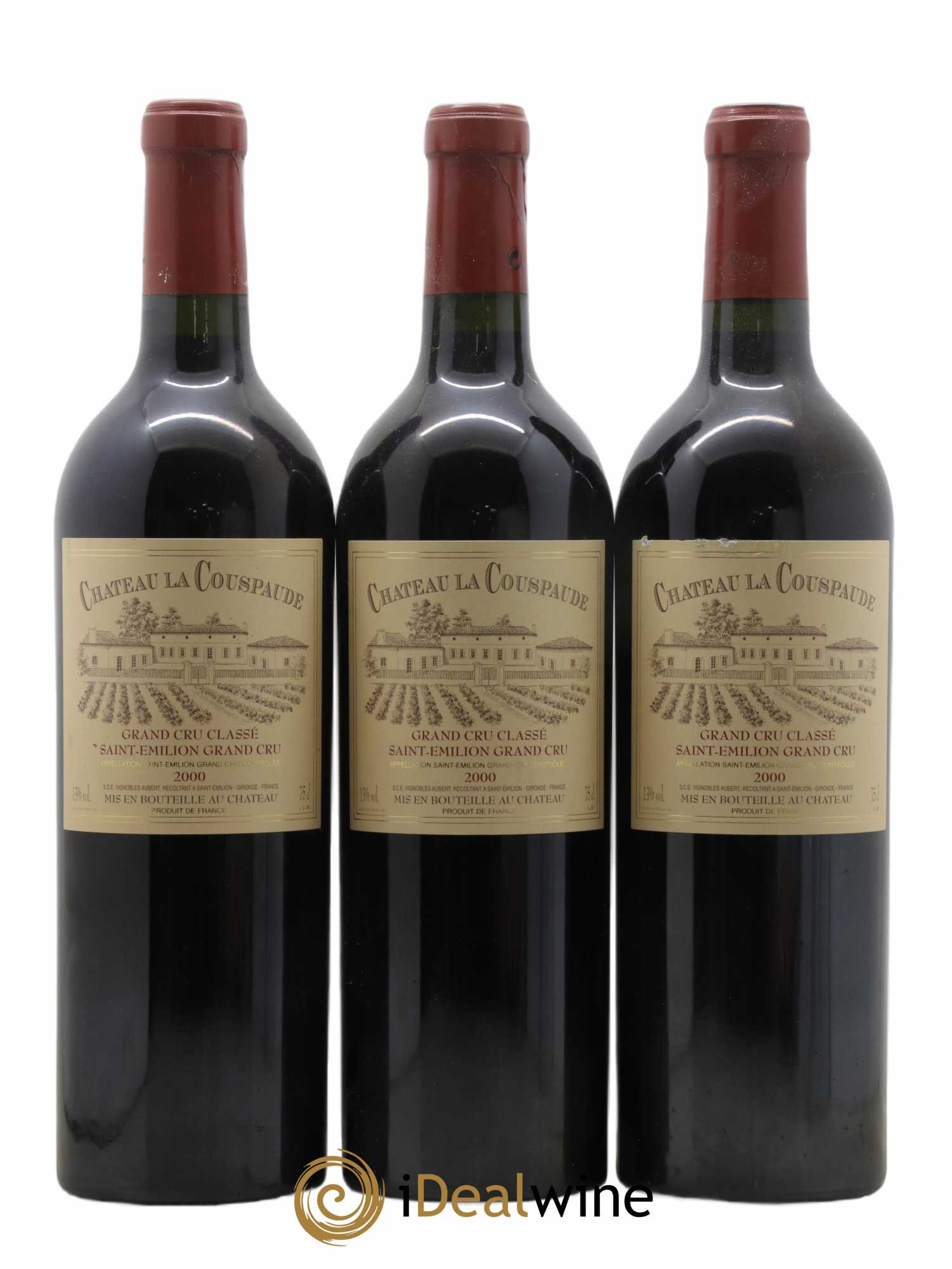 Château la Couspaude Grand Cru Classé 2000 - Lot de 3 bouteilles - 0