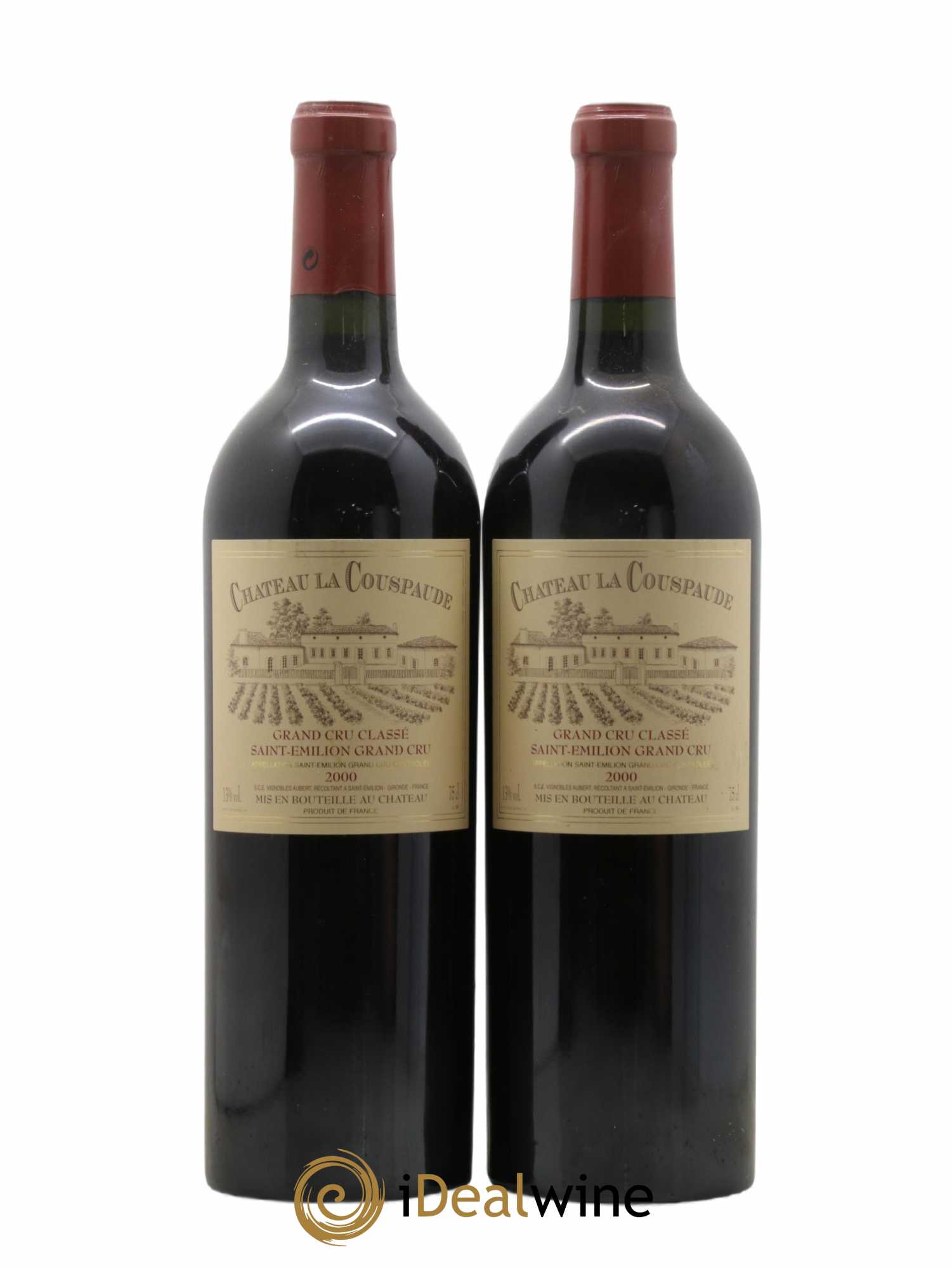 Château la Couspaude Grand Cru Classé 2000 - Lot de 2 bouteilles - 0