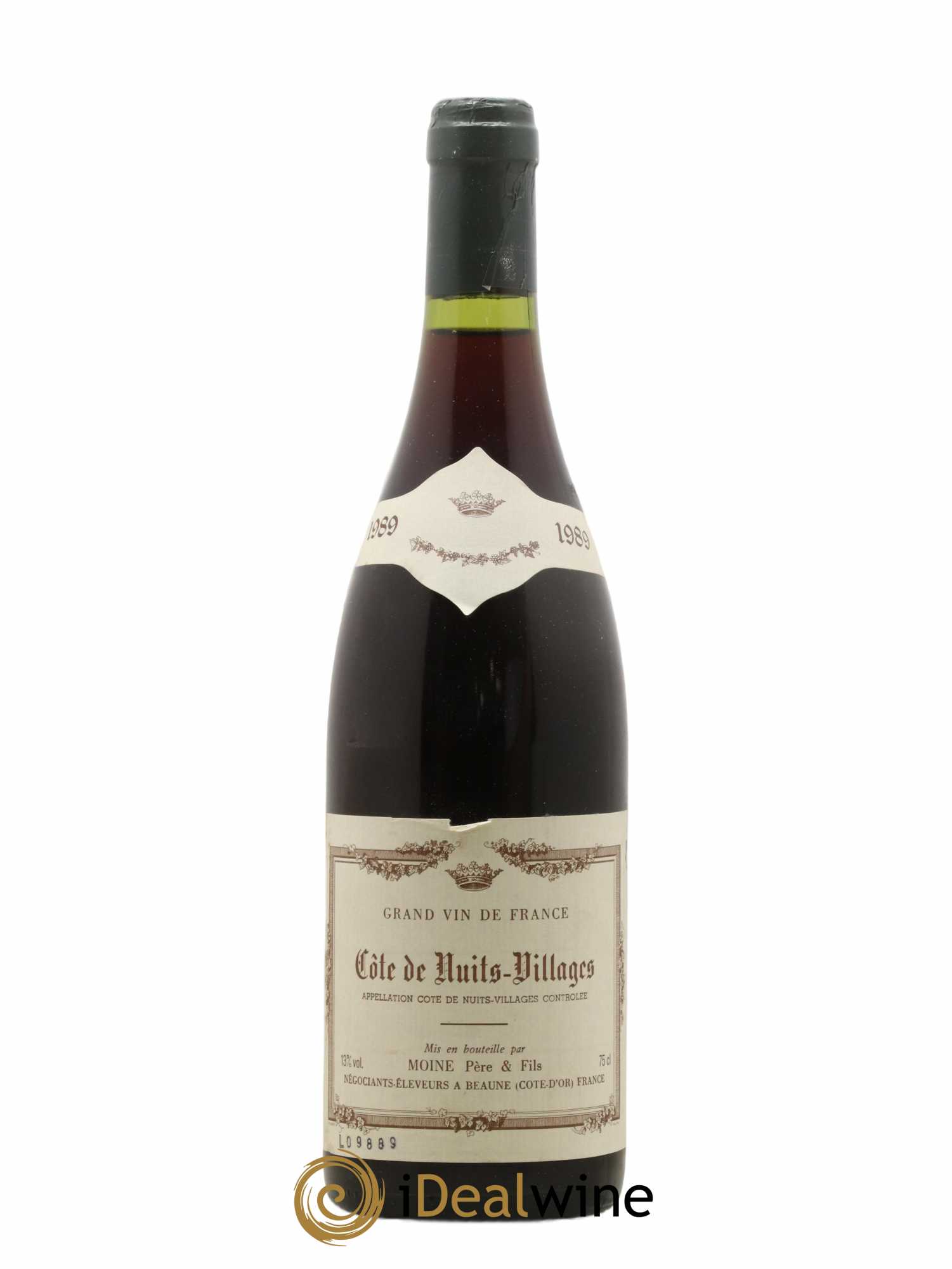 Côte de Nuits-Villages Moine Pere Et Fils 1989 - Lot de 1 bouteille - 0