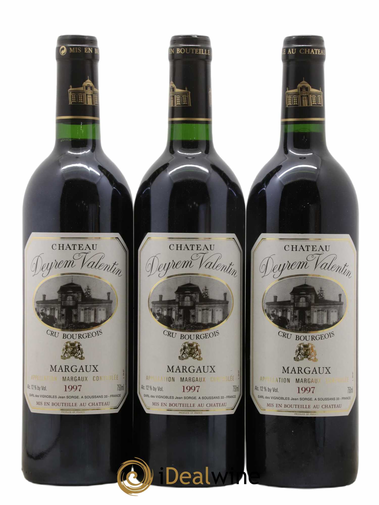 Château Deyrem Valentin Cru Bourgeois 1997 - Lot de 3 bouteilles - 0