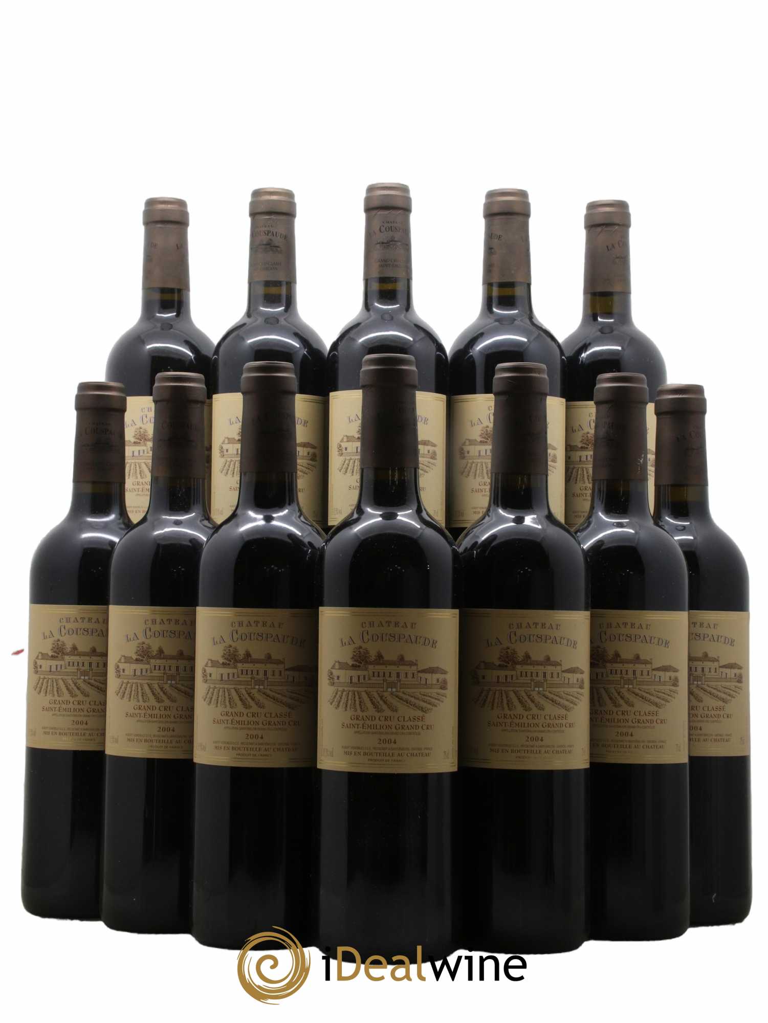 Château la Couspaude Grand Cru Classé 2004 - Lot of 12 bottles - 0