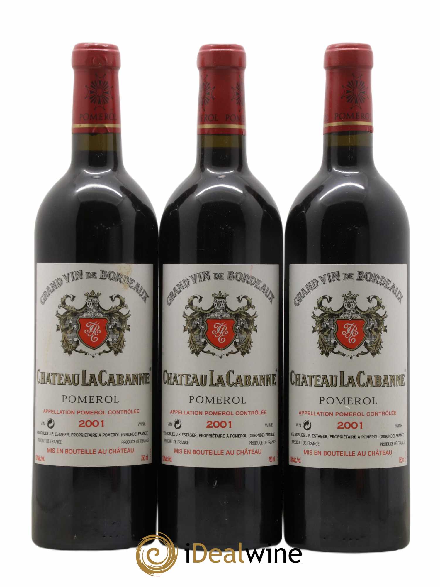 Château la Cabanne 2001 - Lot de 3 bouteilles - 0
