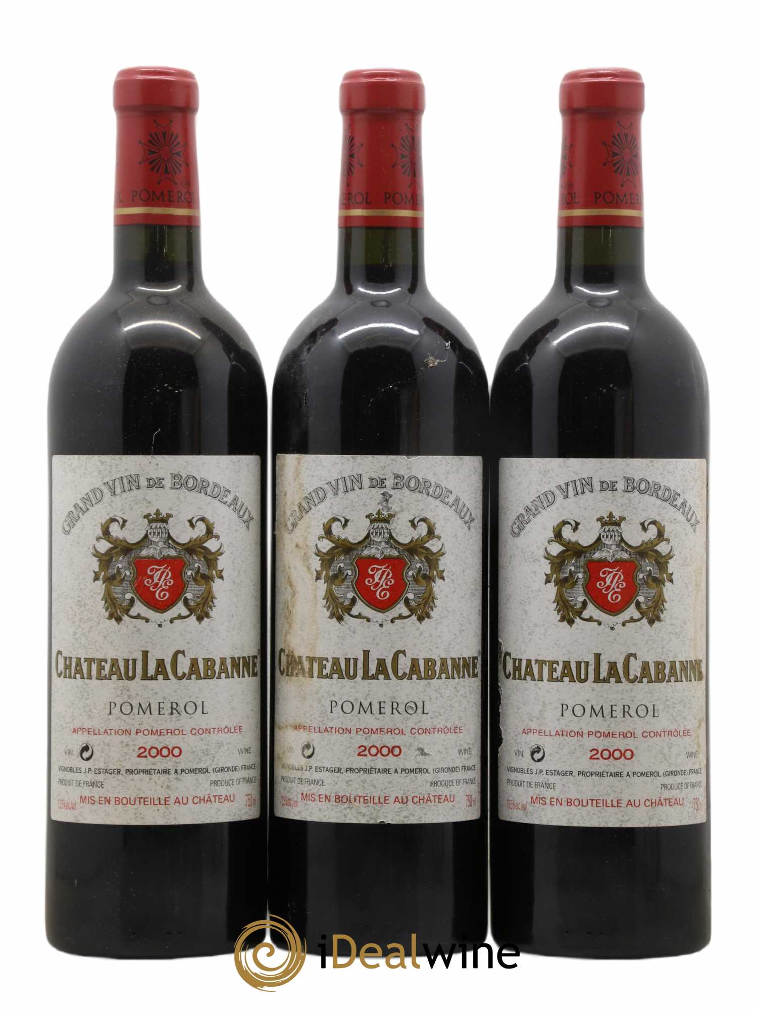 Château la Cabanne 2000 - Lot de 3 bouteilles - 0