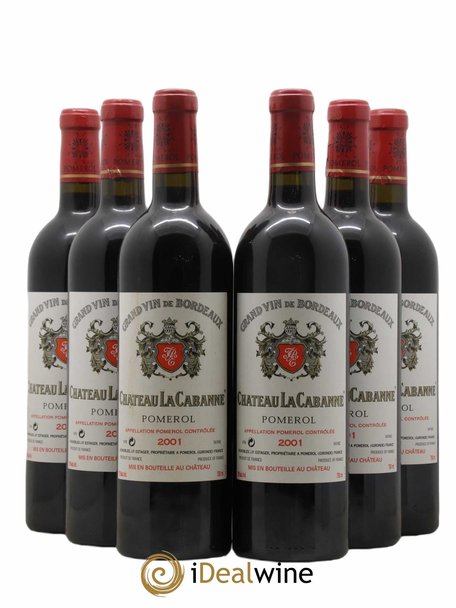 Château la Cabanne 2001 - Lot de 6 bouteilles - 0