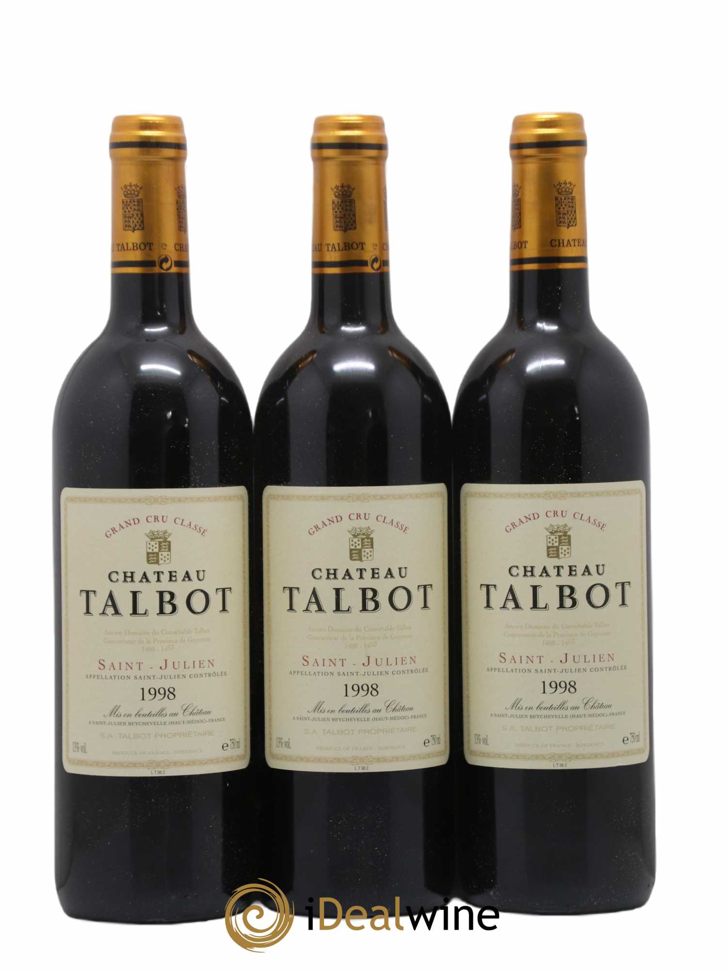 Château Talbot 4ème Grand Cru Classé 1998 - Lot of 12 bottles - 3