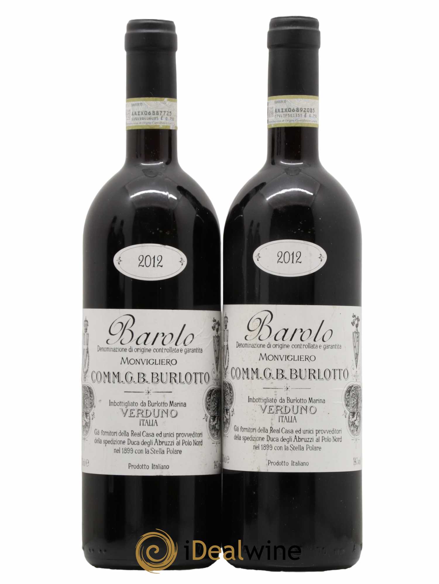 Barolo DOCG Monvigliero Comm. Giovan Battista Burlotto 2012 - Lot de 2 bouteilles - 0