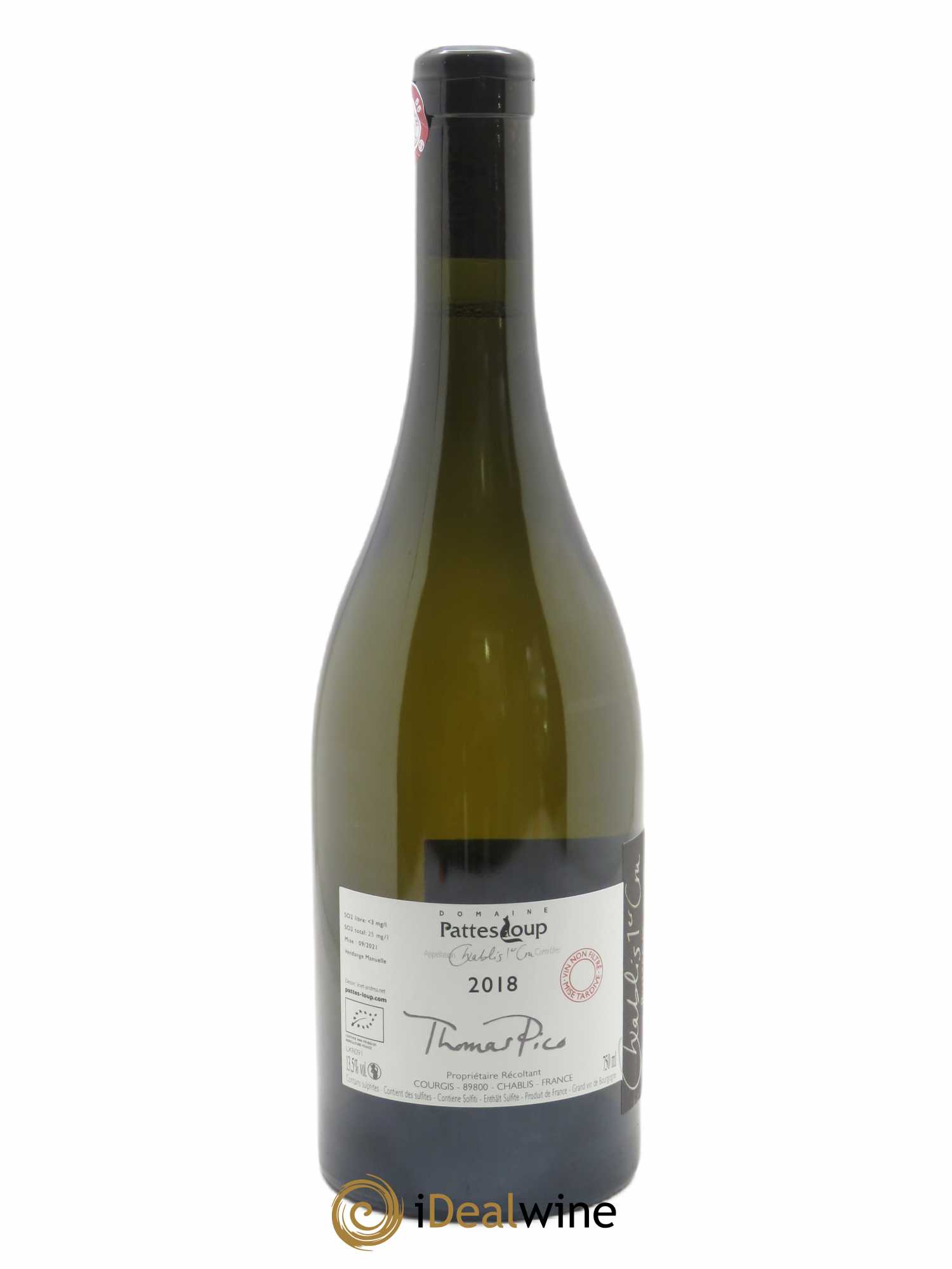 Chablis 1er Cru Butteaux Pattes Loup (Domaine) 2018 - Lot de 1 bouteille - 1