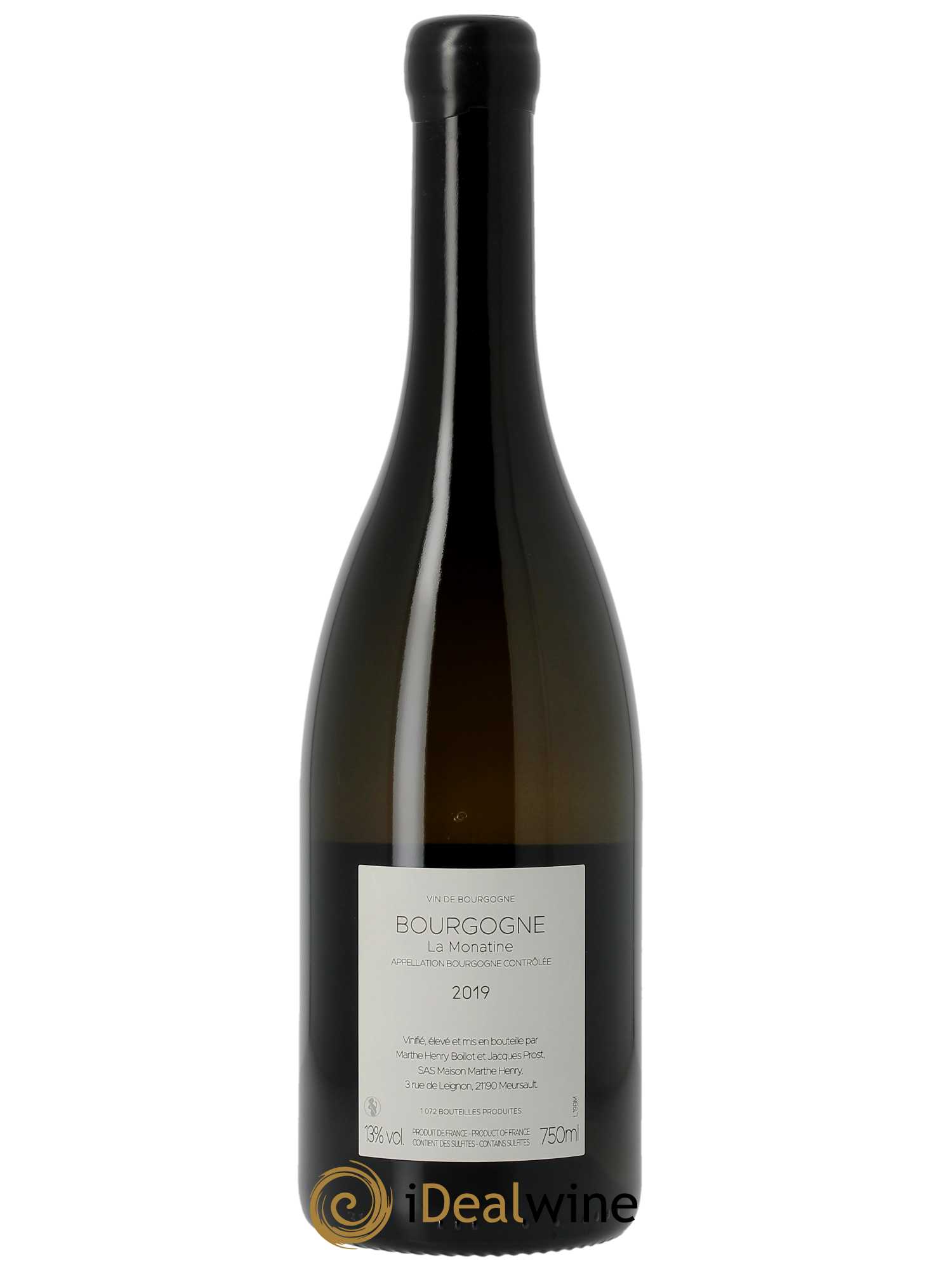 Bourgogne La Monatine Marthe Henry 2019 - Lot de 1 bouteille - 1