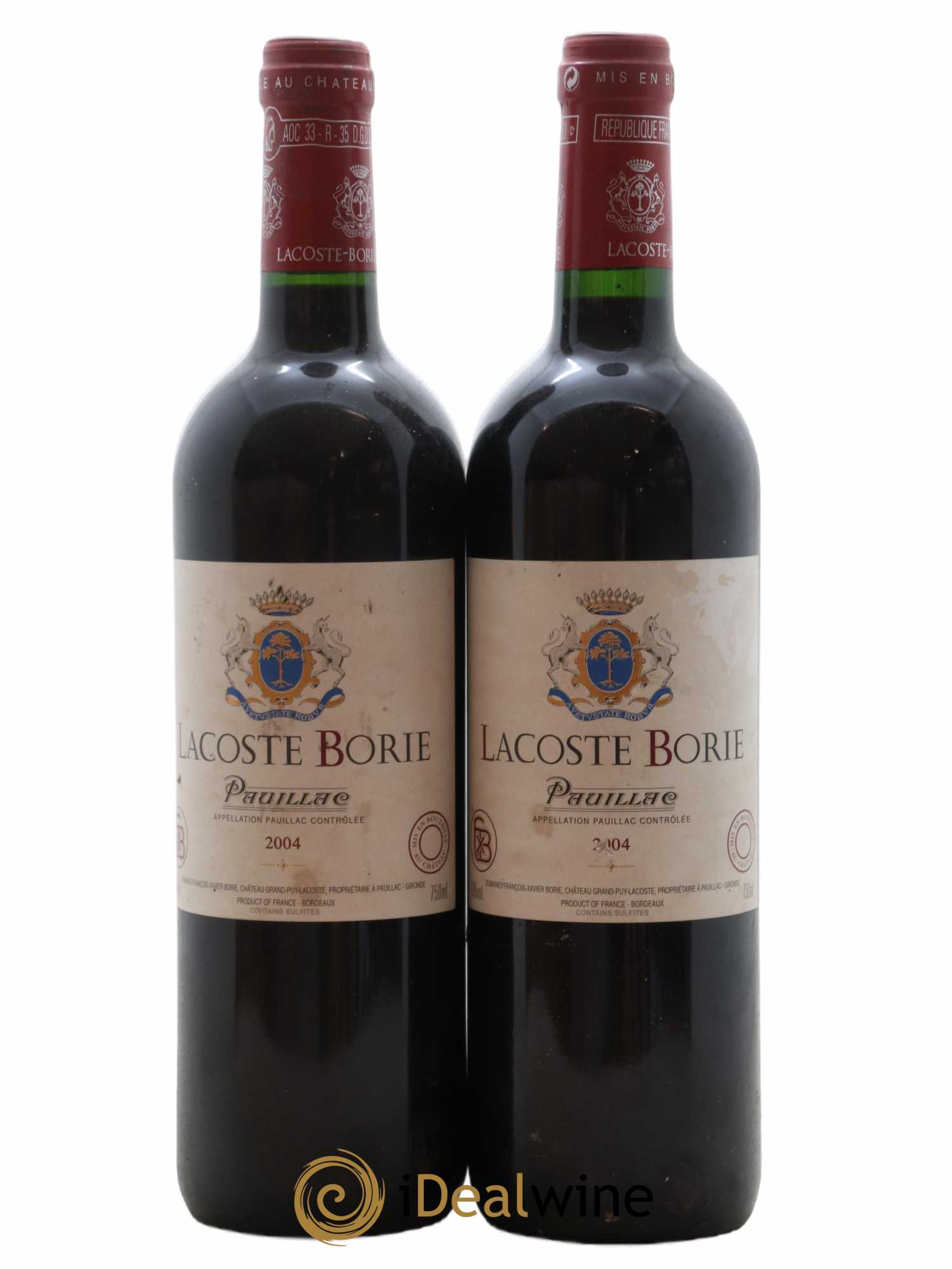 Lacoste Borie 2004 - Lot de 2 bouteilles - 0