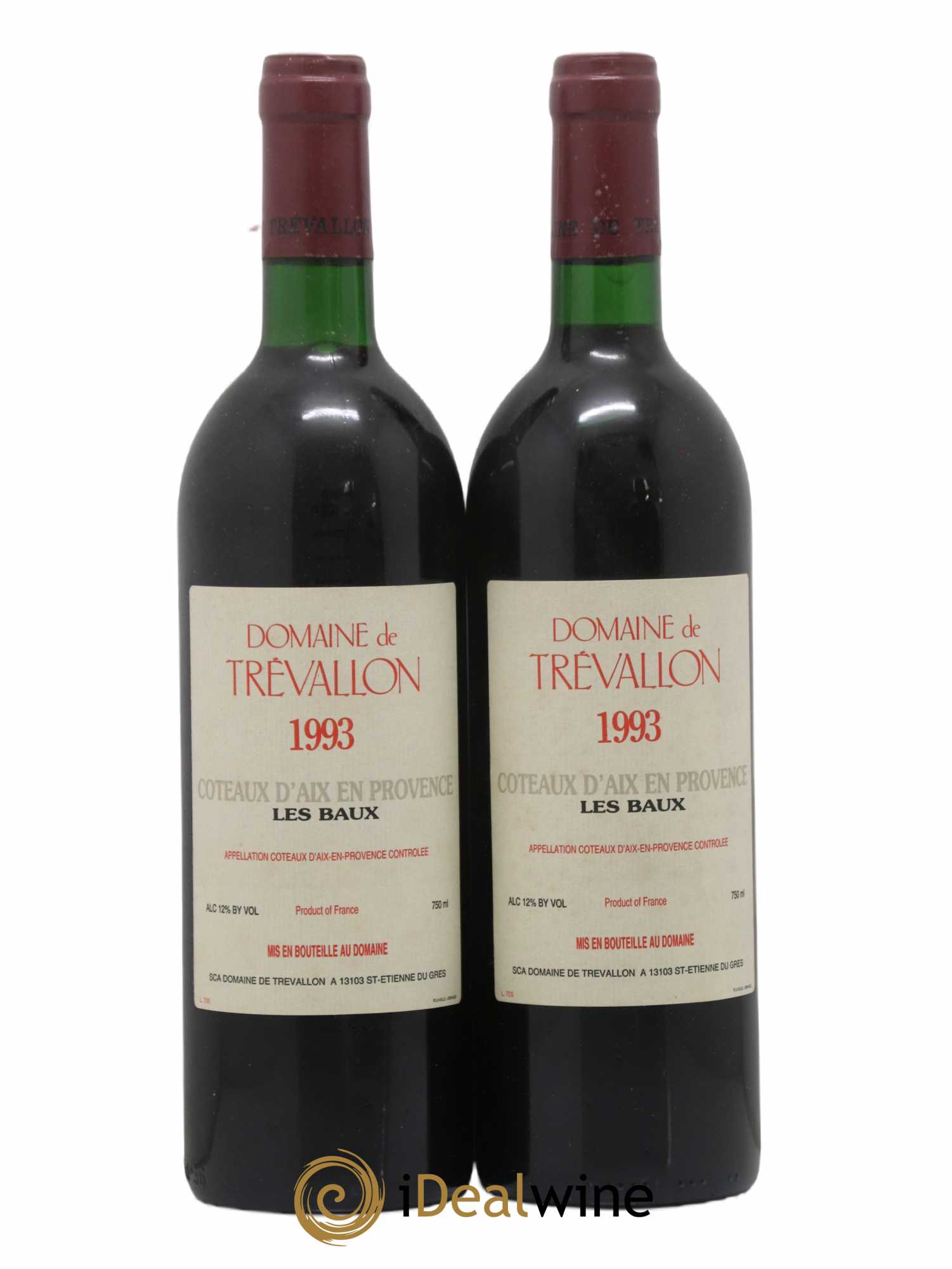 Coteaux d'Aix-en-Provence Trévallon (Domaine de) Eloi Dürrbach 1993 - Lot of 2 bottles - 0