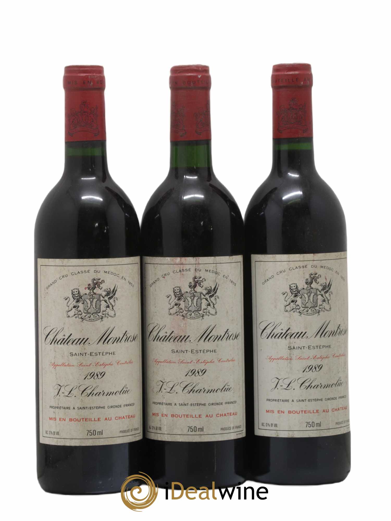 Château Montrose 2ème Grand Cru Classé 1989 - Lot de 3 bouteilles - 0