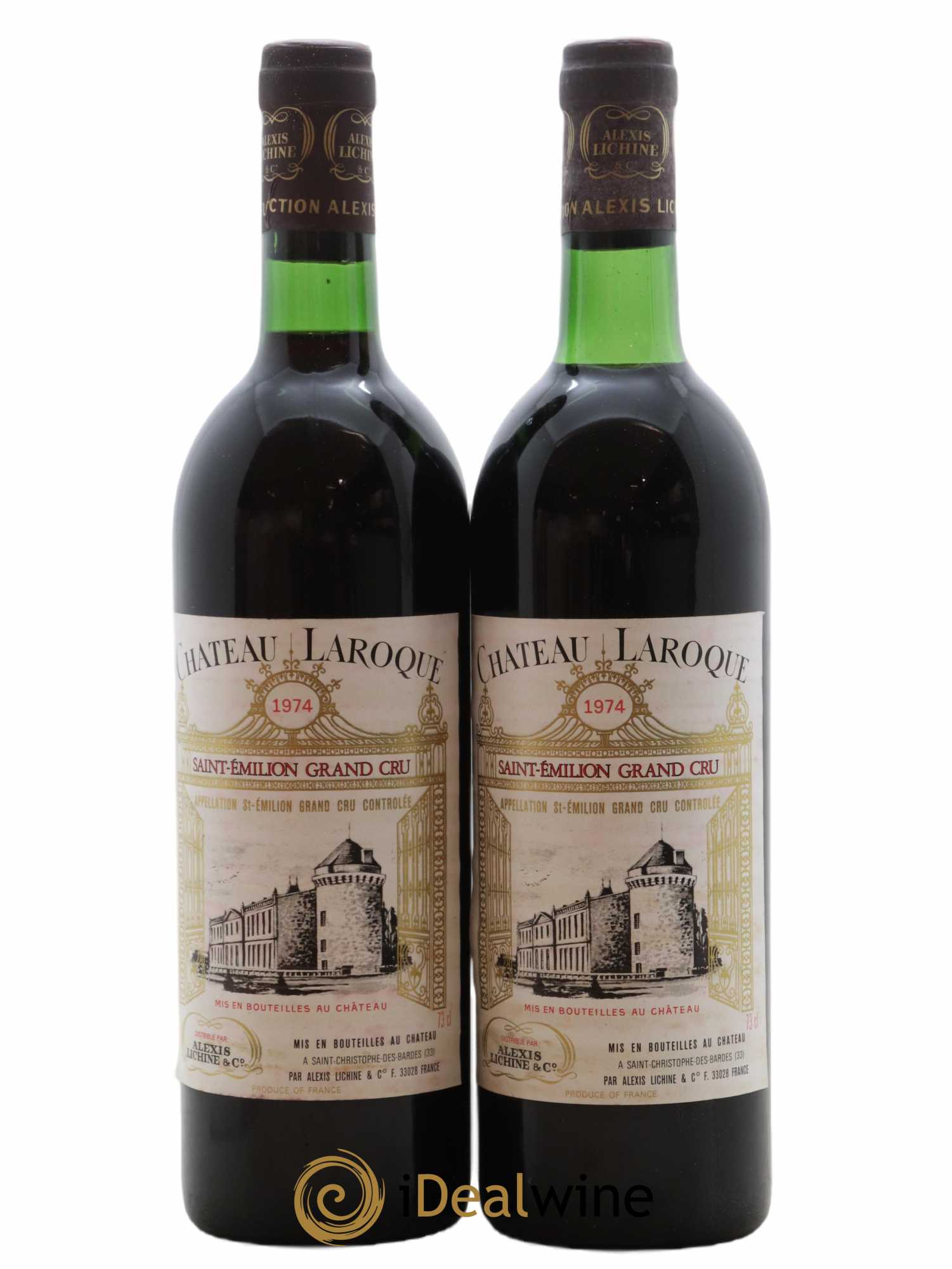 Château Laroque Grand Cru Classé 1974 - Lot de 2 bouteilles - 0