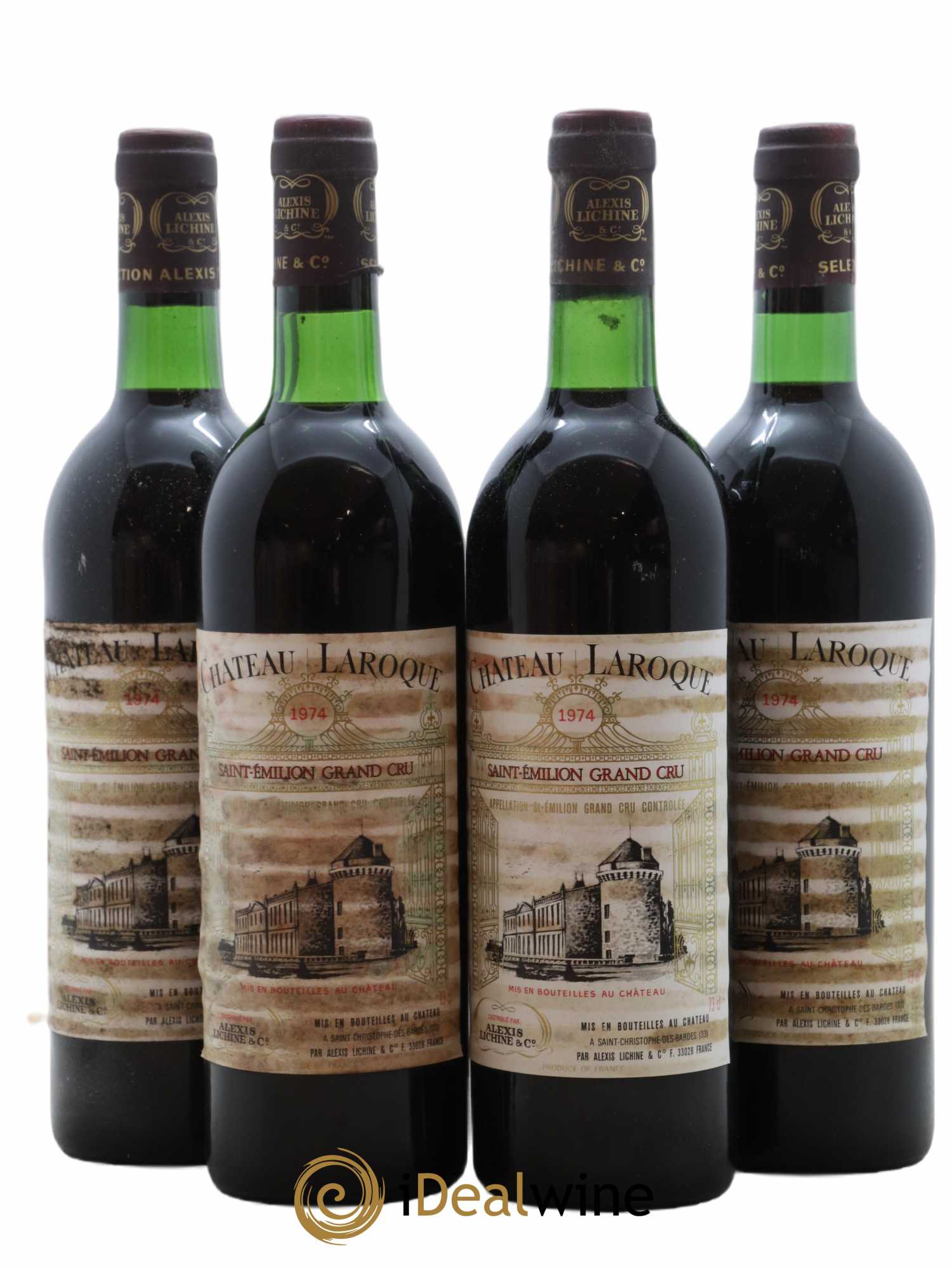 Château Laroque Grand Cru Classé 1974 - Lot de 4 bouteilles - 0