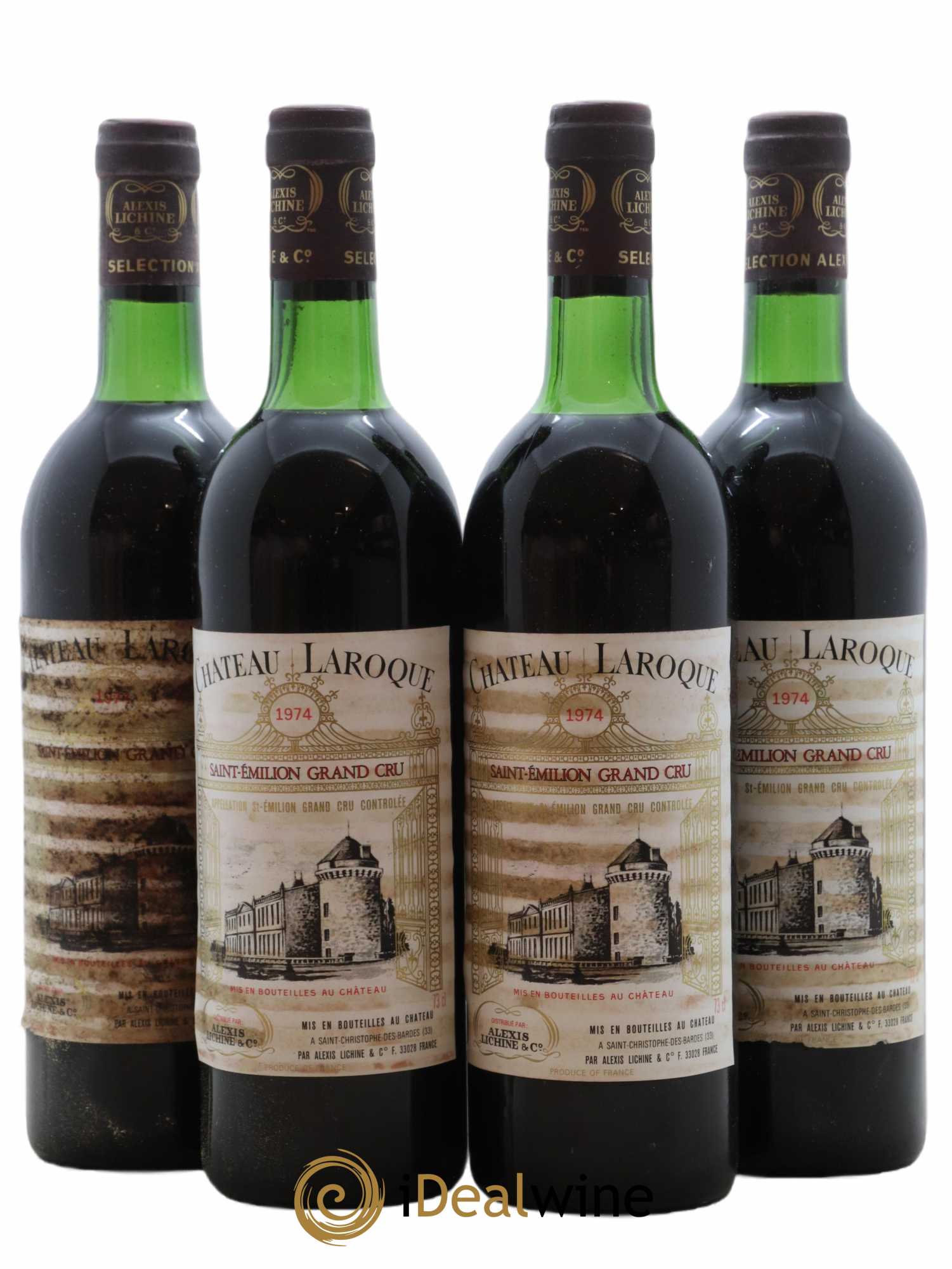 Château Laroque Grand Cru Classé 1974 - Lot de 4 bouteilles - 0