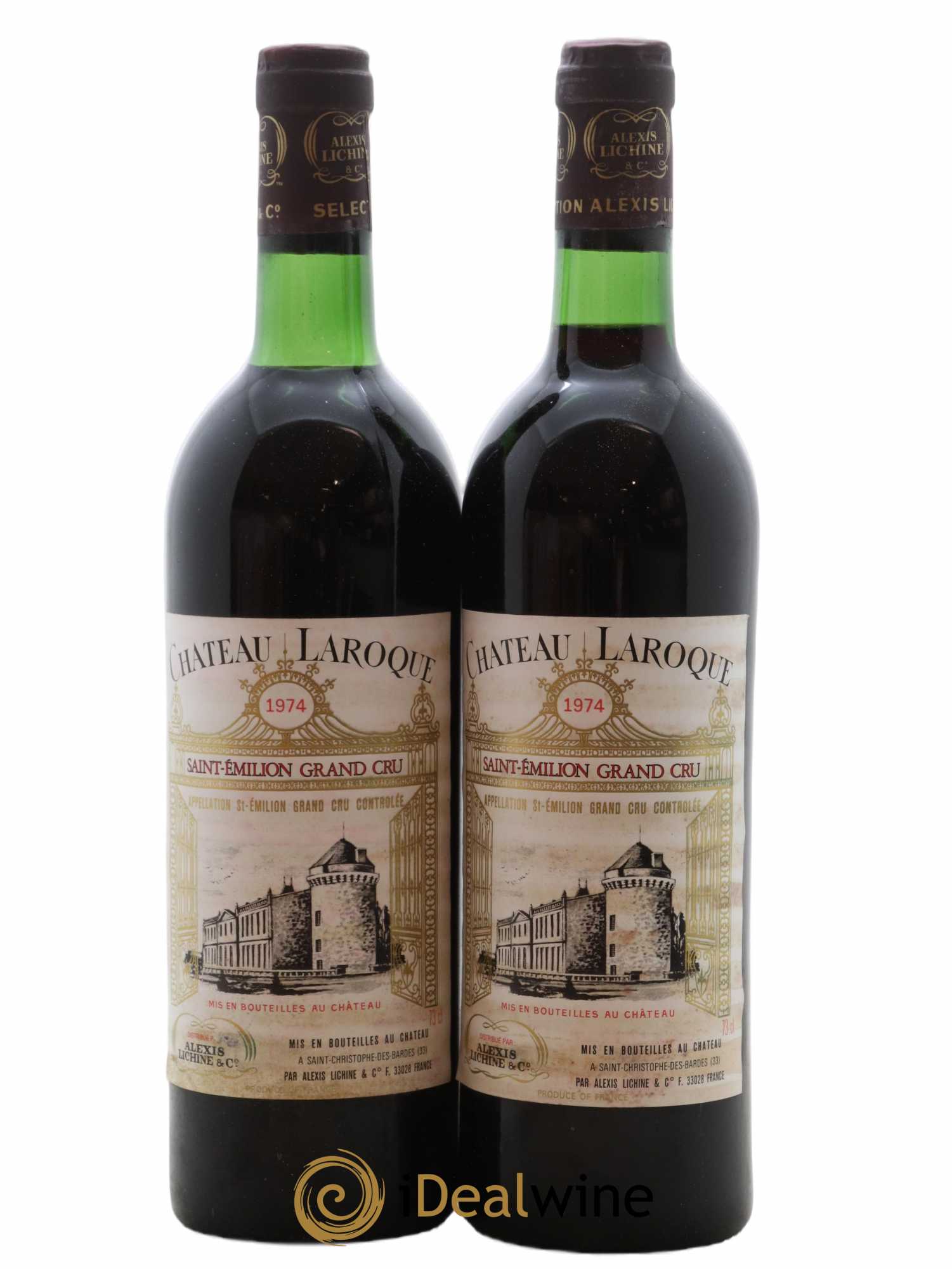 Château Laroque Grand Cru Classé 1974 - Lot de 2 bouteilles - 0